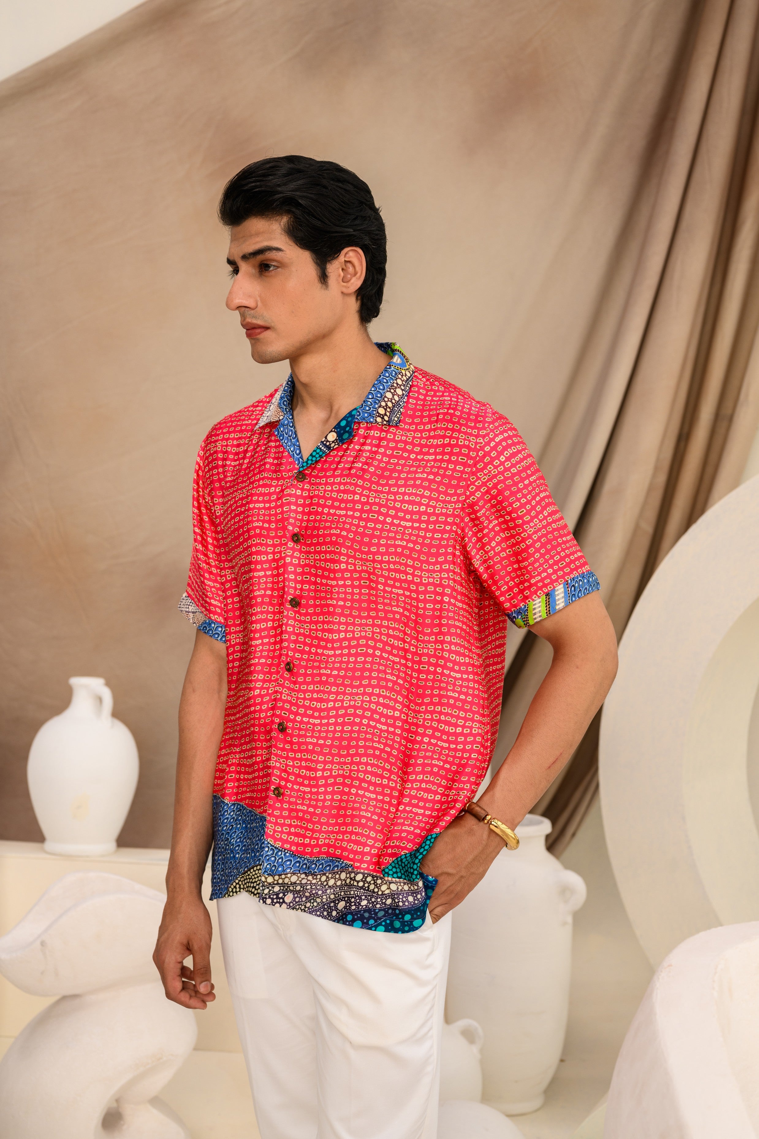 CORAL MENS HALF SLEEVE SHIRT SET