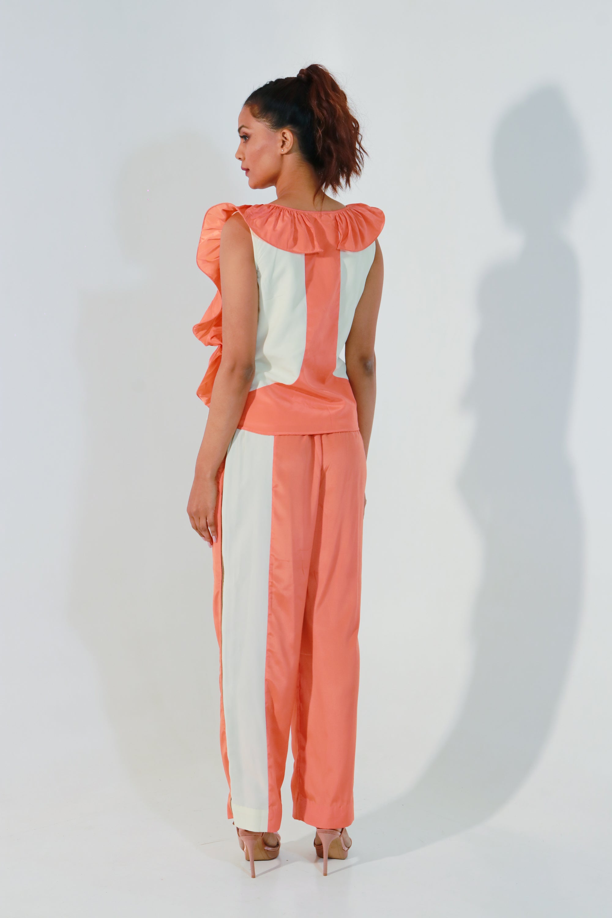 Coral Colourblock co- ord set