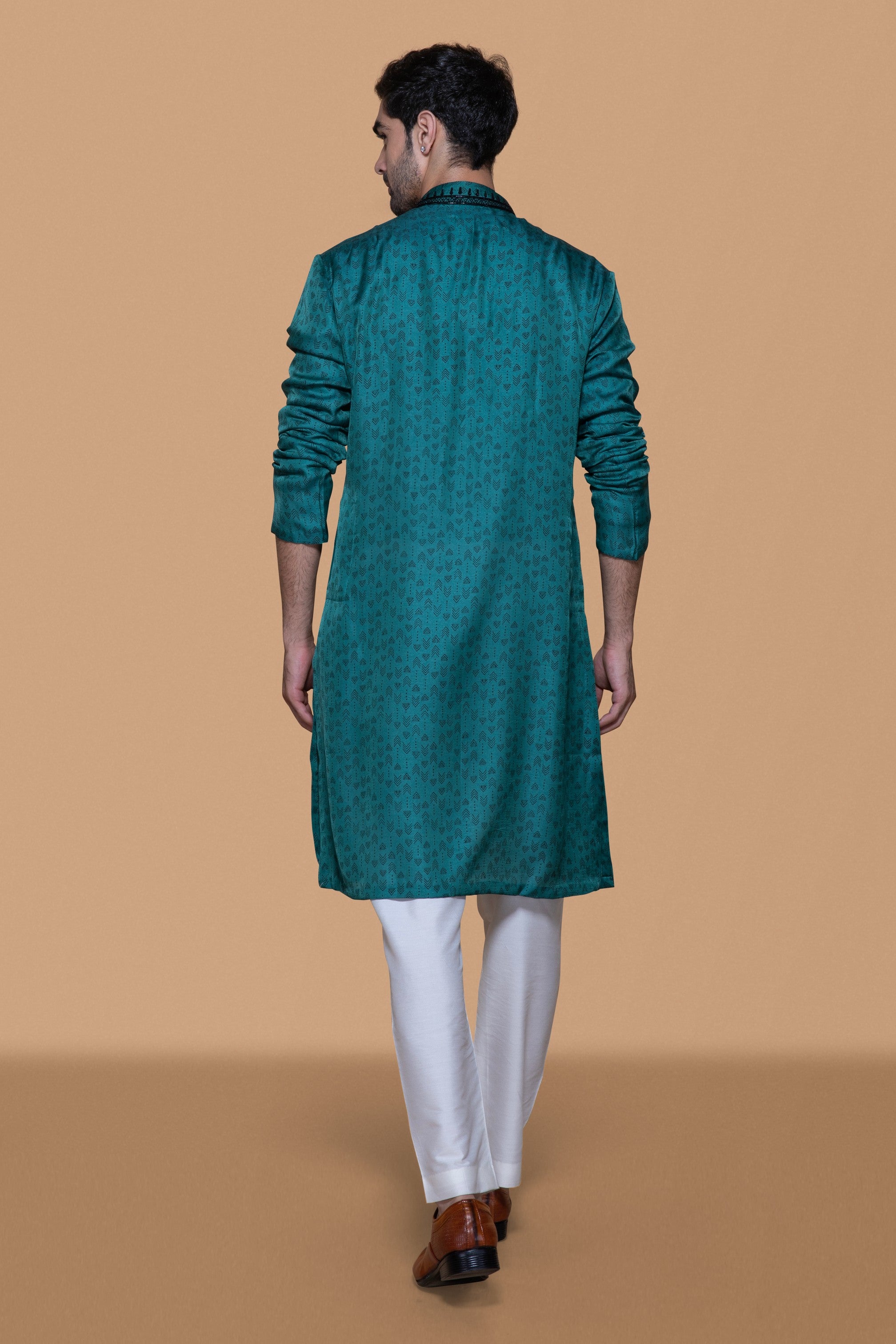 Pine Green Jennifer Silk Kurta Set