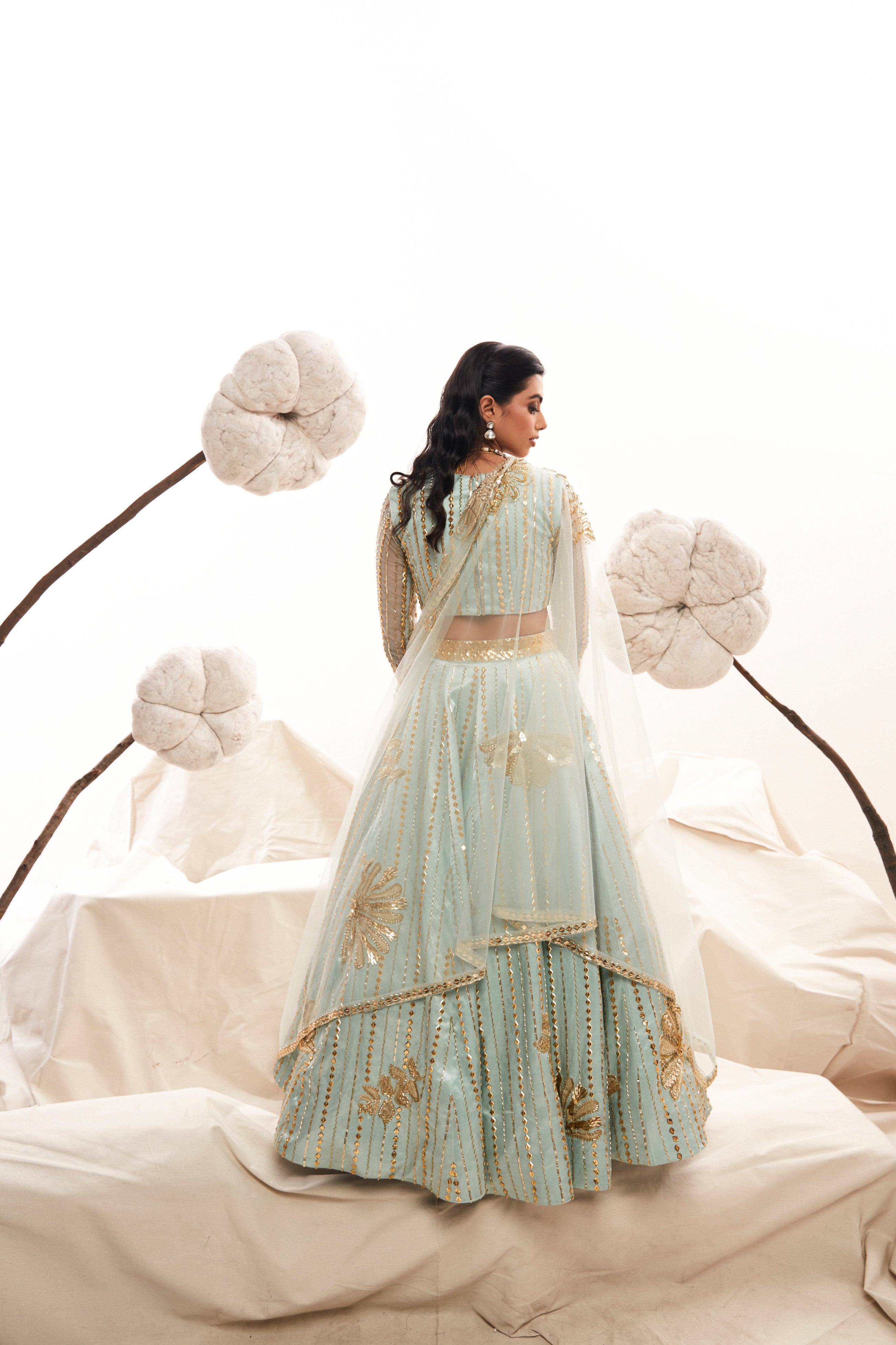 Pastel blue lehenga