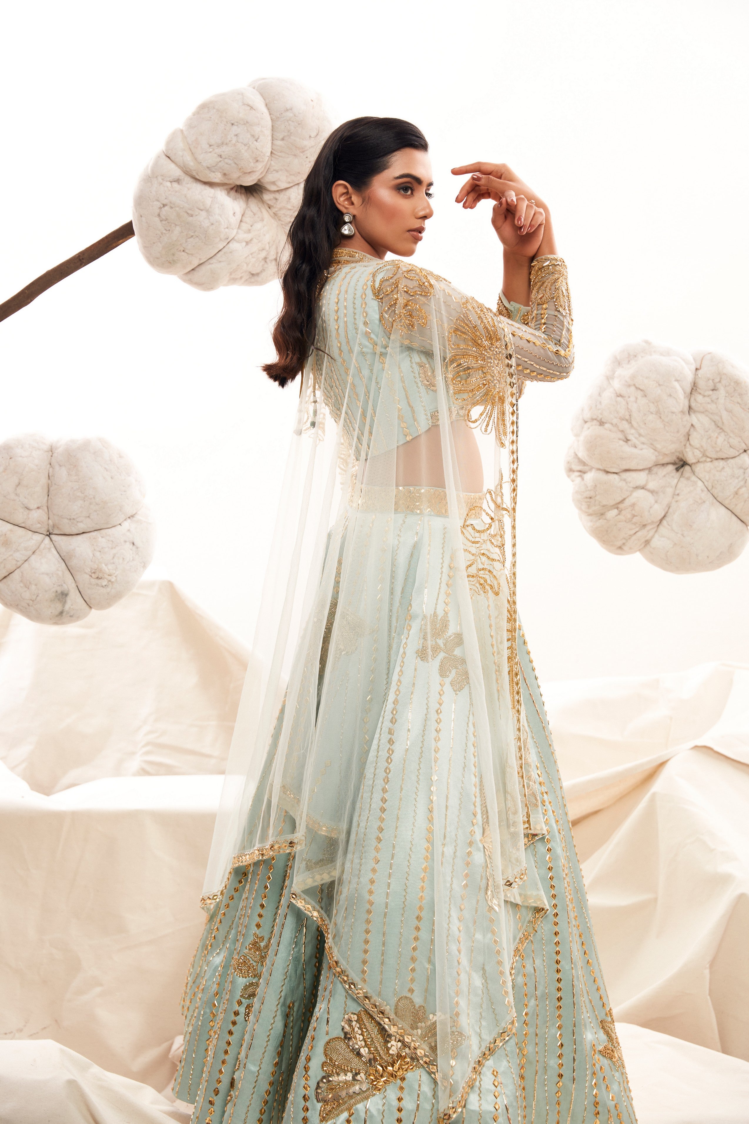 Pastel blue lehenga