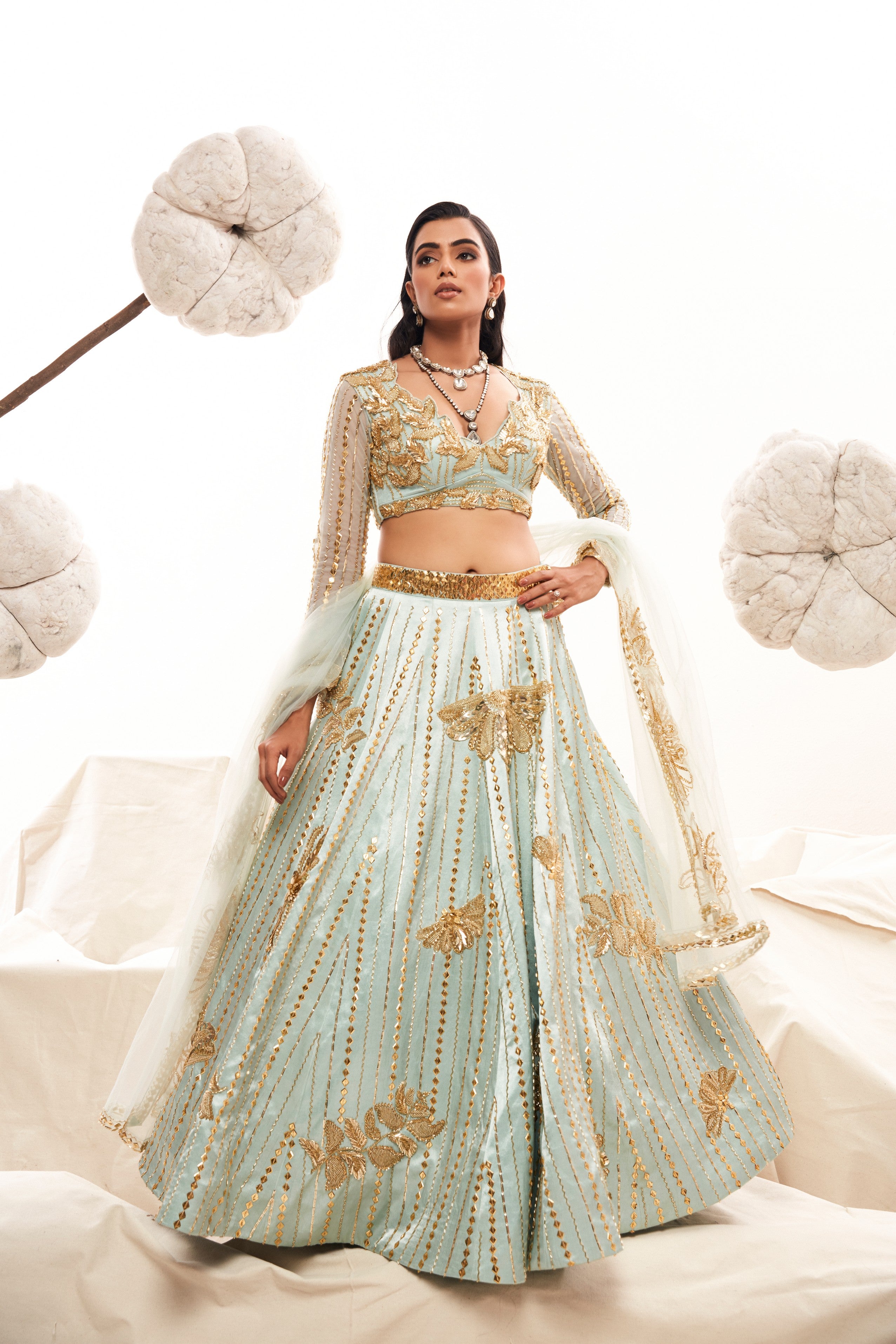 Pastel blue lehenga