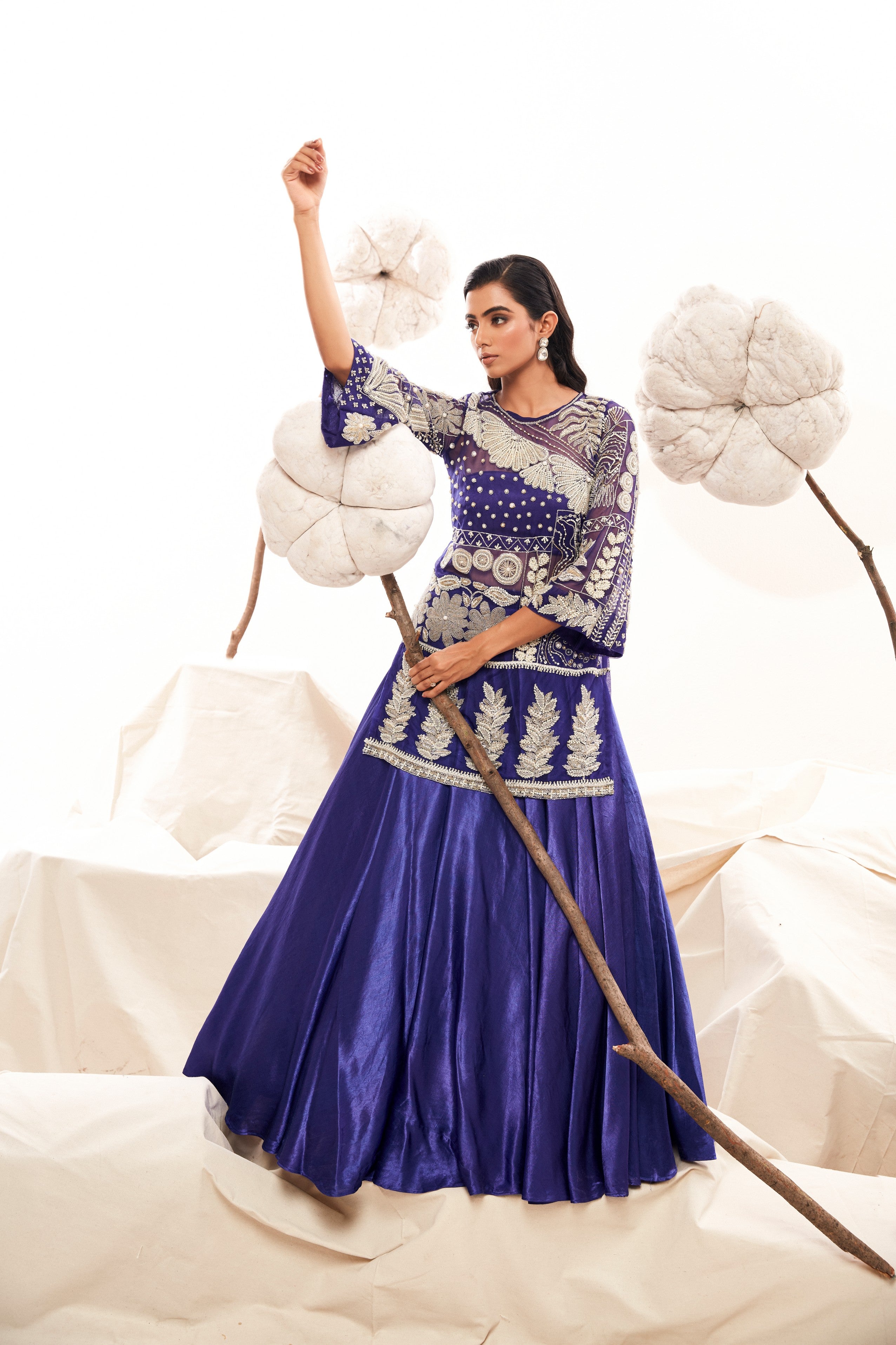 Glamorous lehenga with embroidered kurta