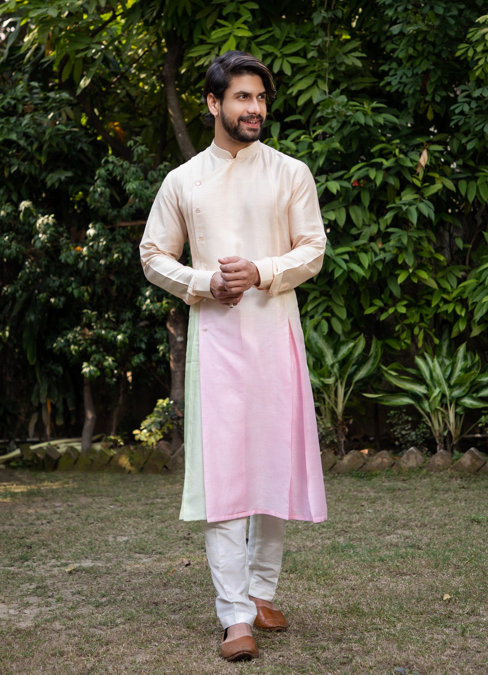 Ombre Dyed pleated kurta