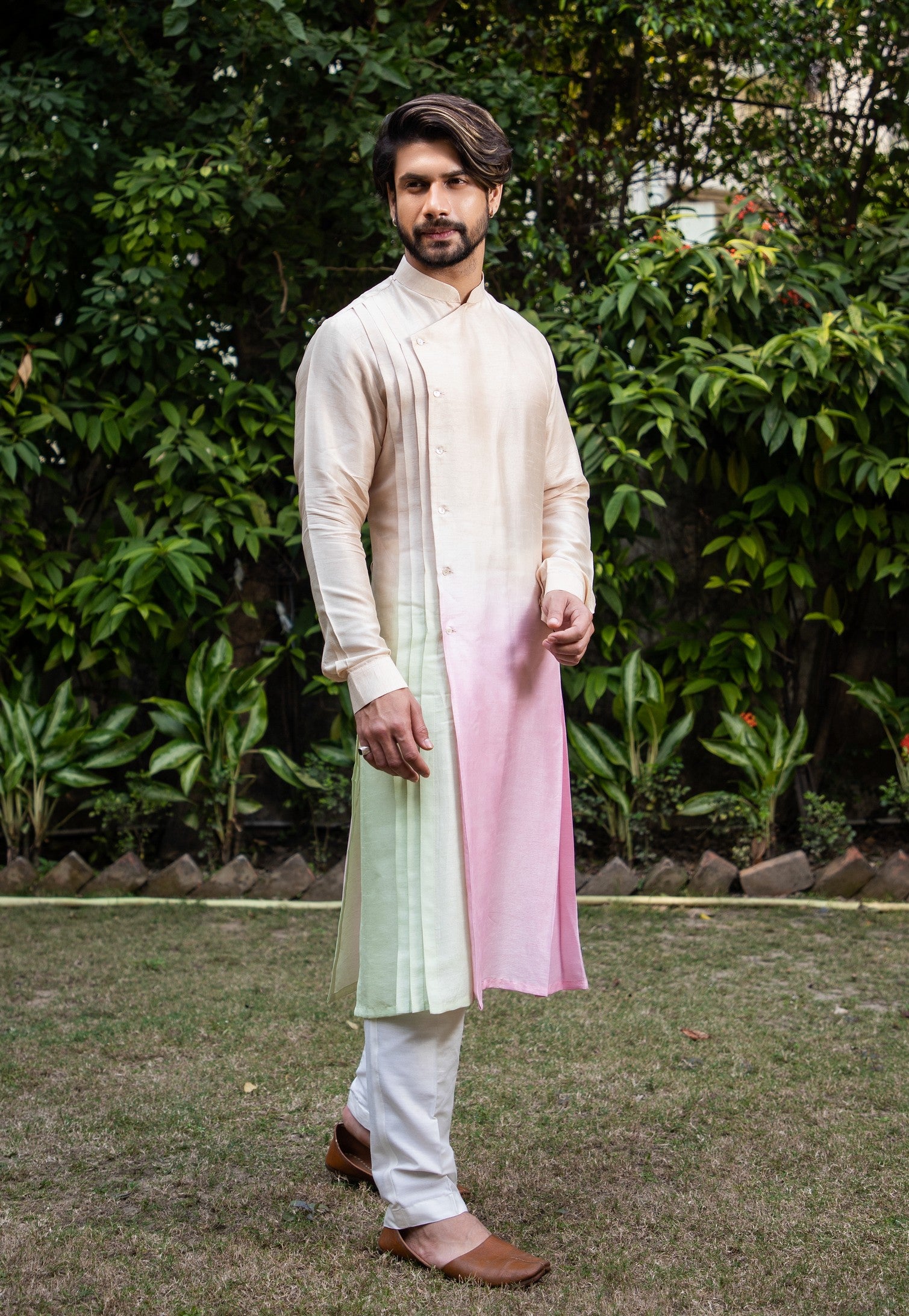 Ombre Dyed pleated kurta