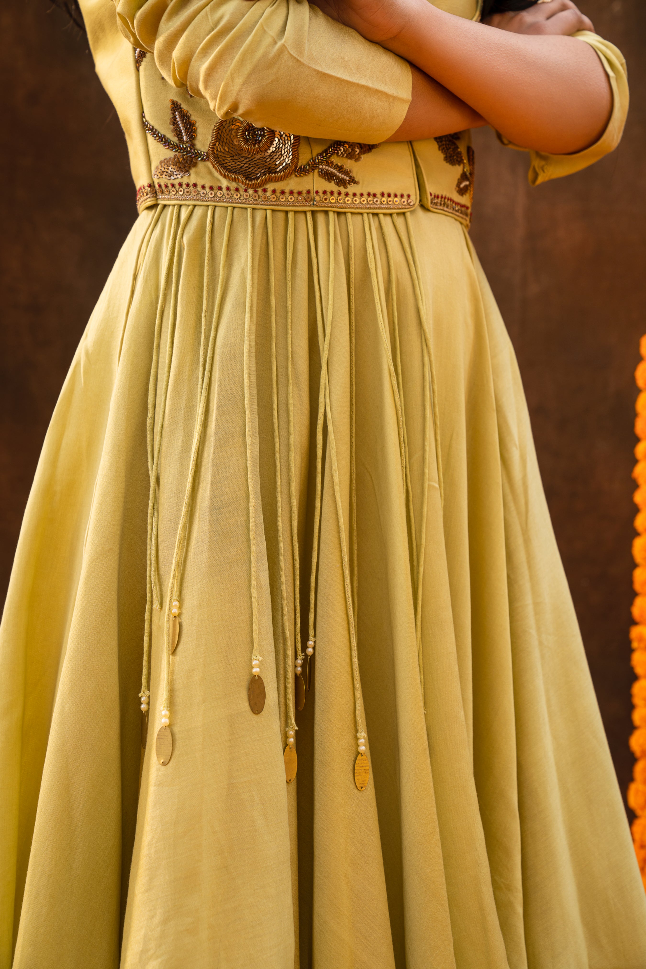 Pistachio Green Anarkali Kurta Set