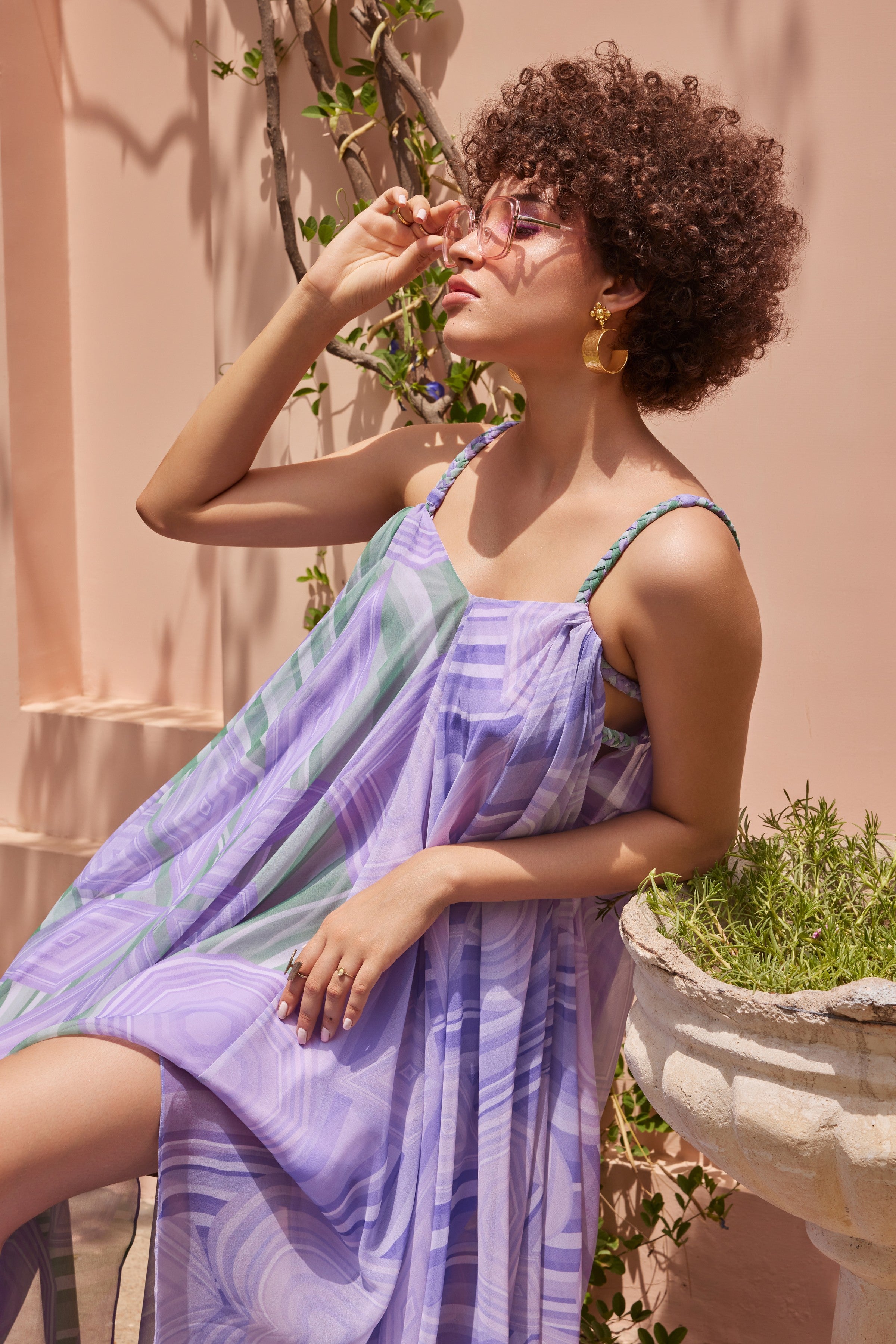 Lavender Current Cape Dress