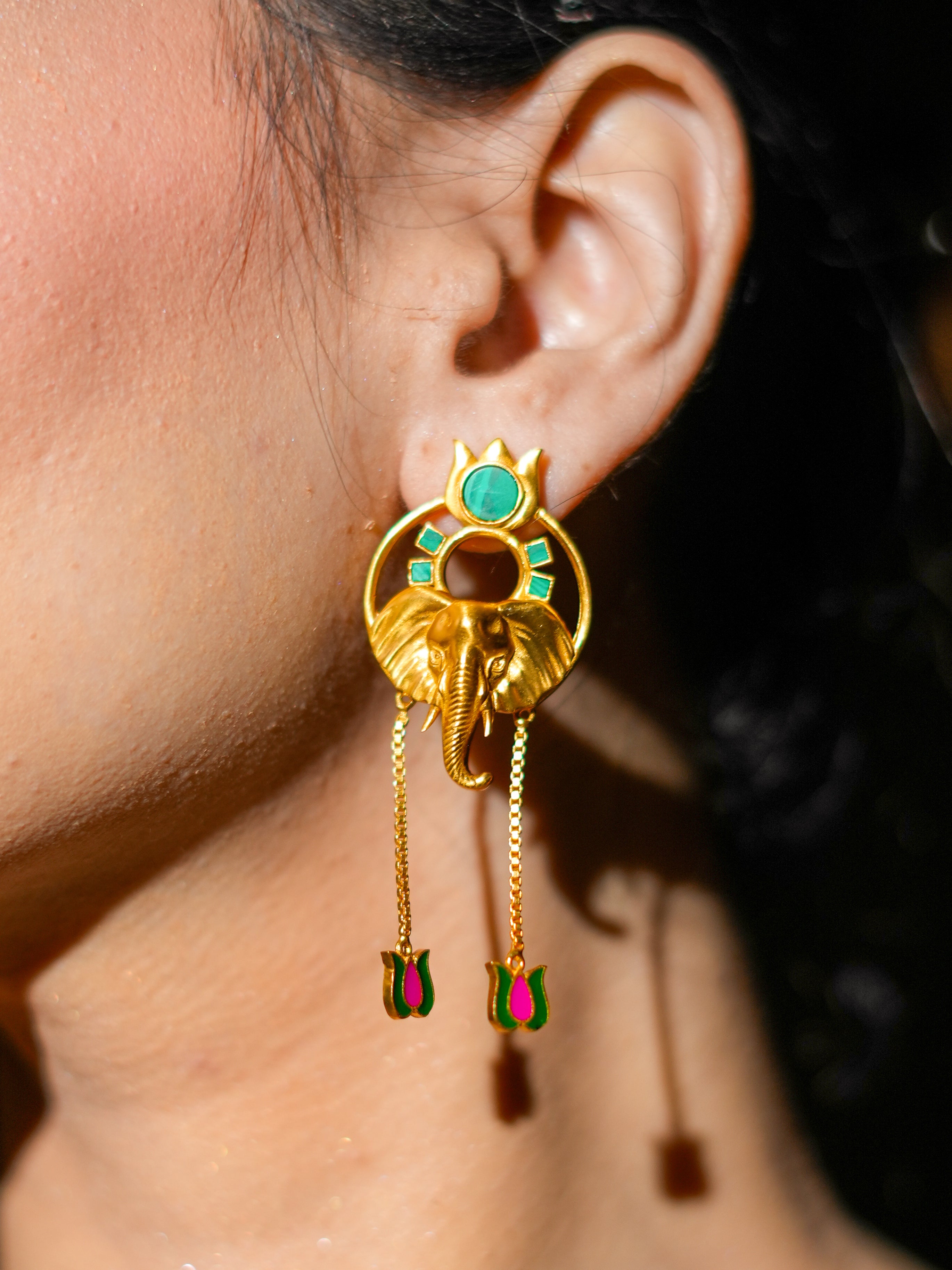 Lotus Trunk Earrings