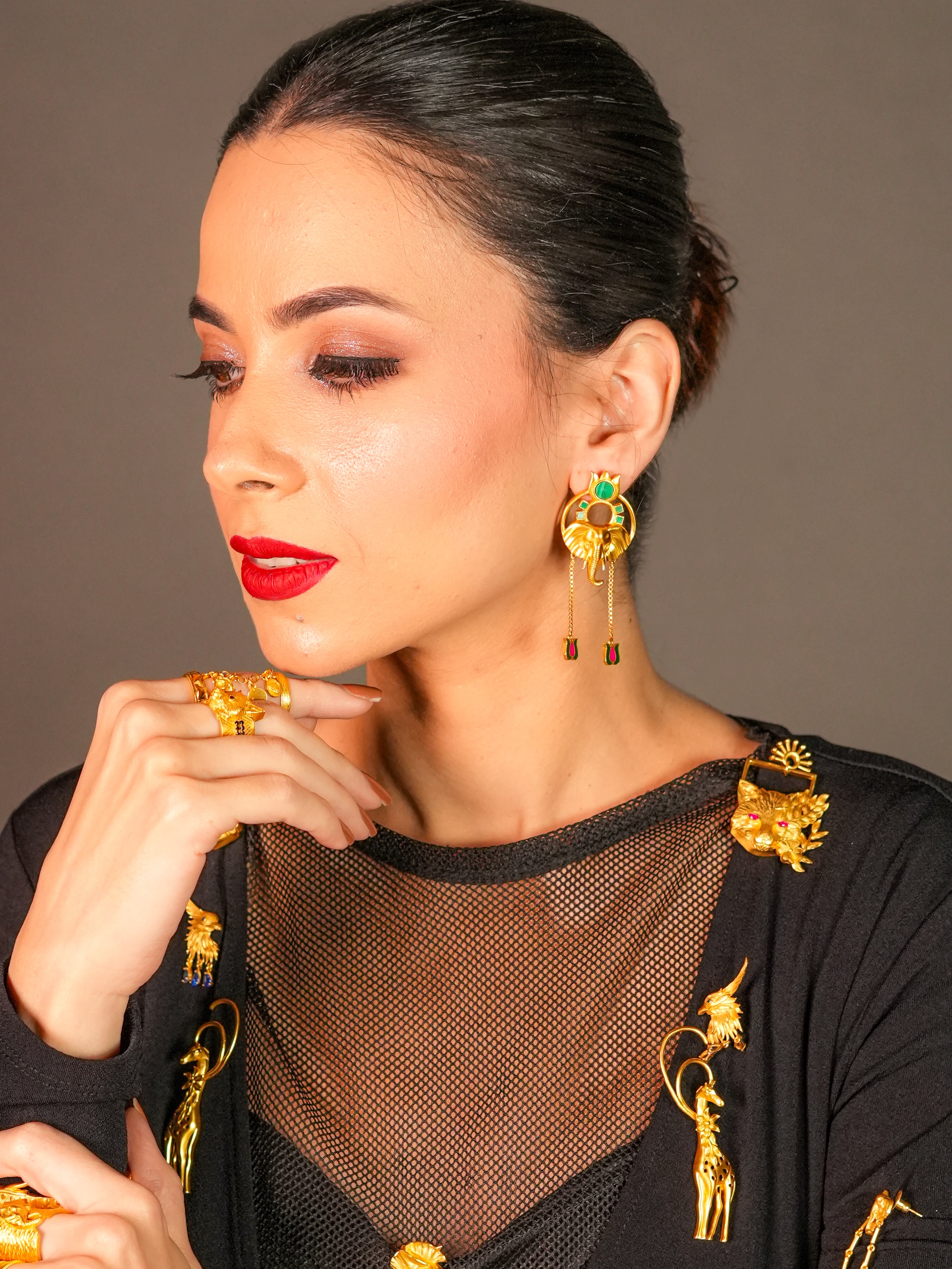 Lotus Trunk Earrings