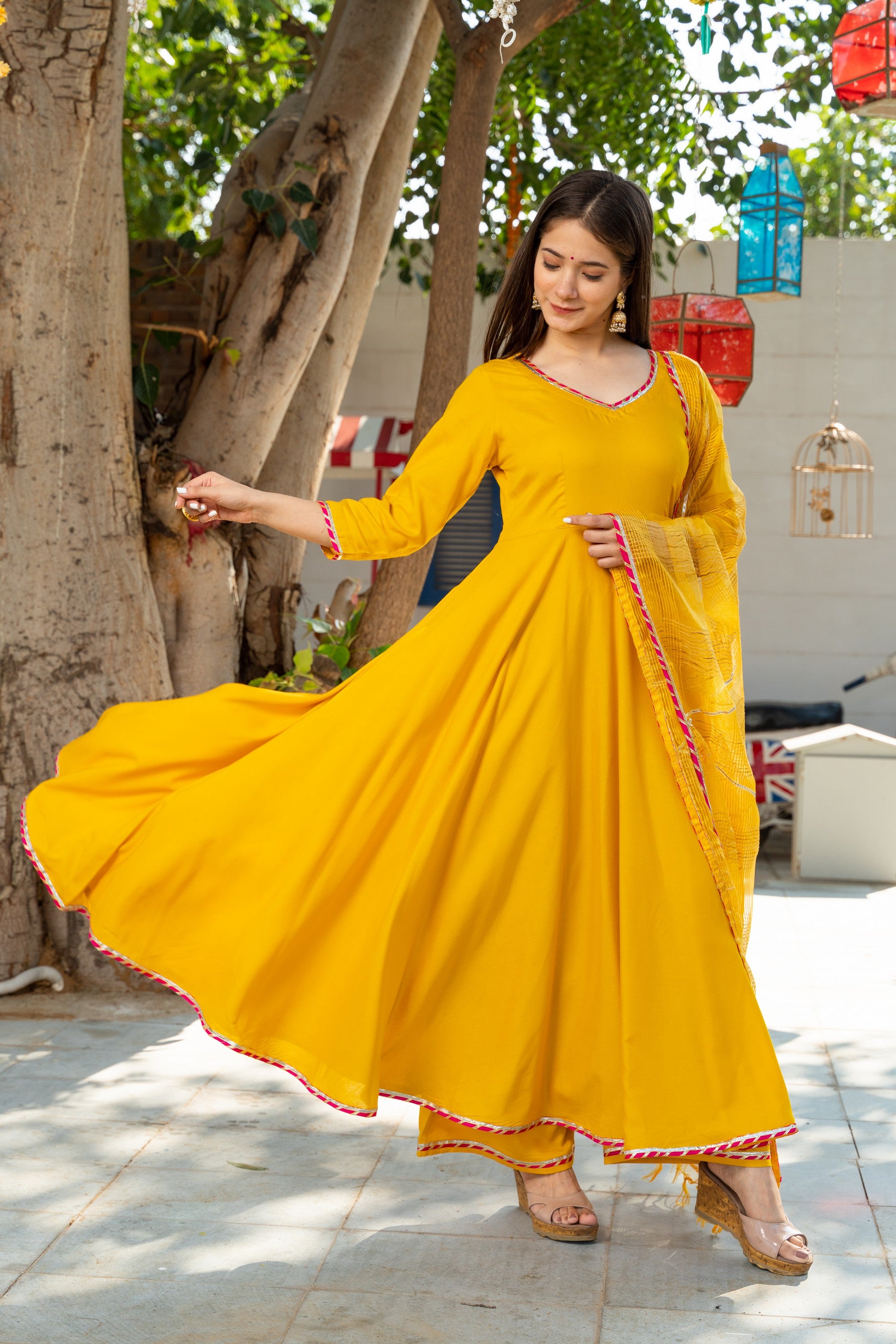 Sunsine Yellow Kurta Dupatta Set