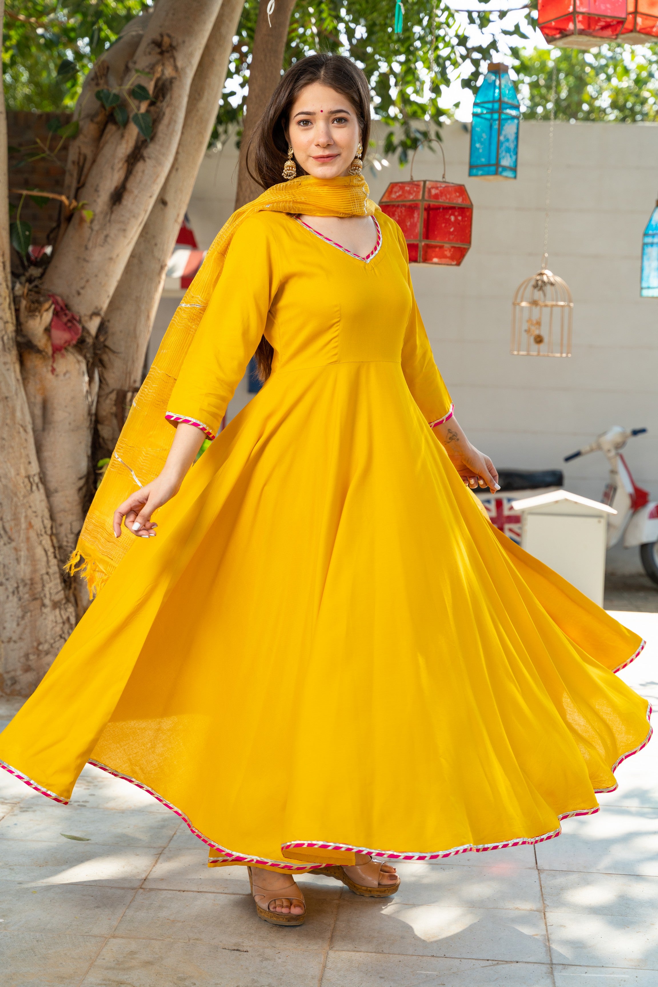 Sunsine Yellow Kurta Dupatta Set