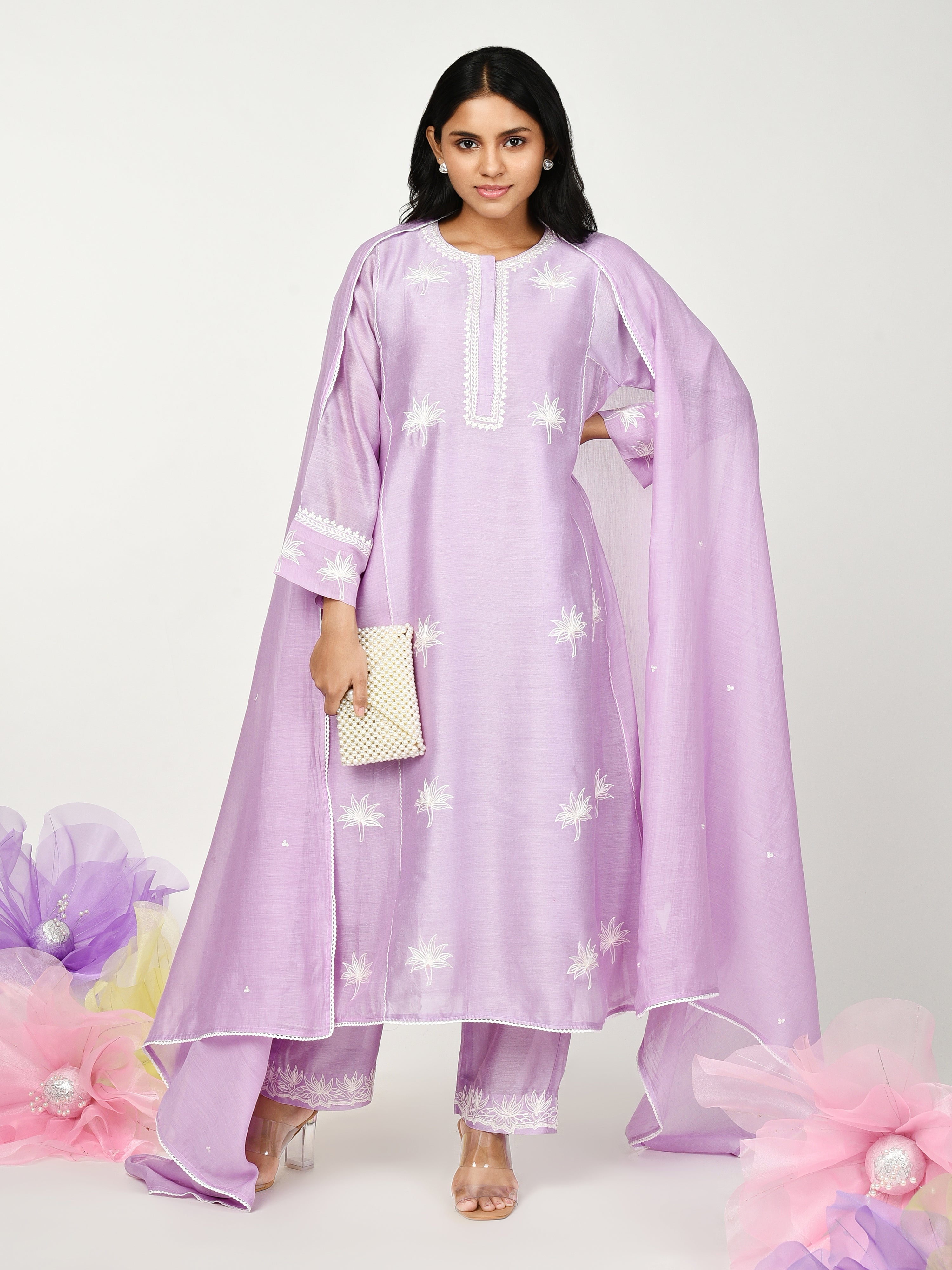 Purple Kali kurta set