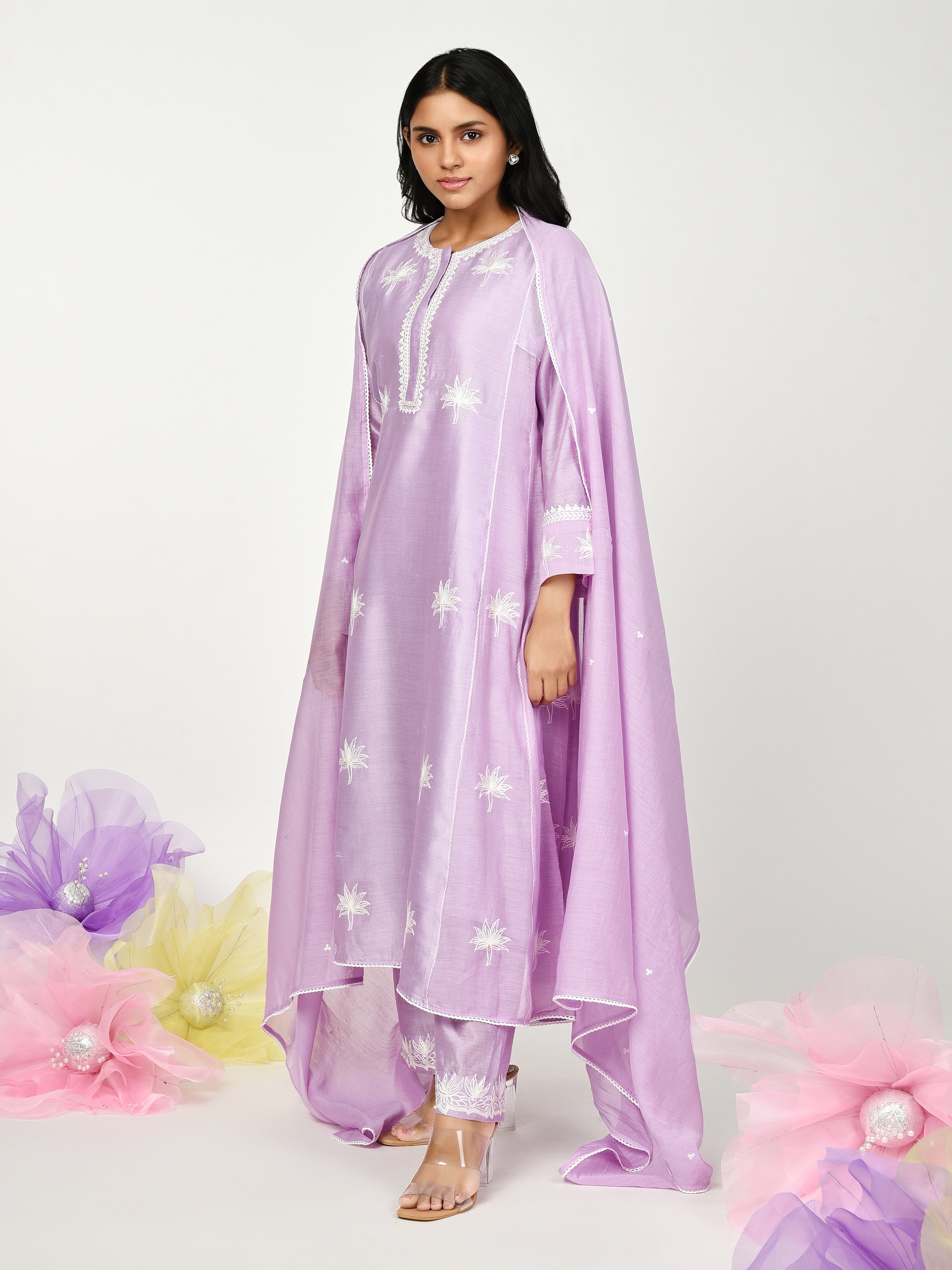 Purple Kali kurta set