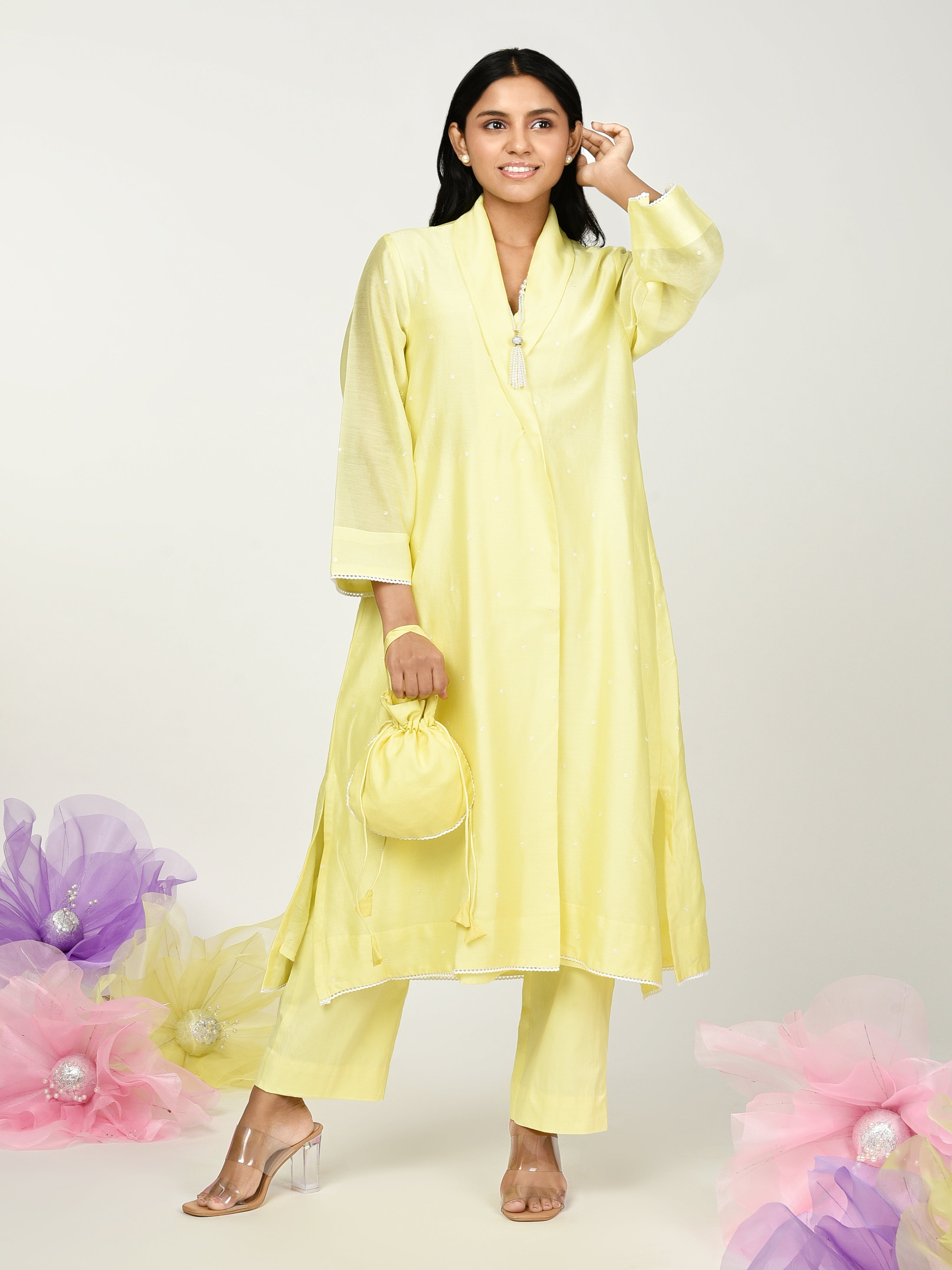 Yellow Jacket Kurta Set