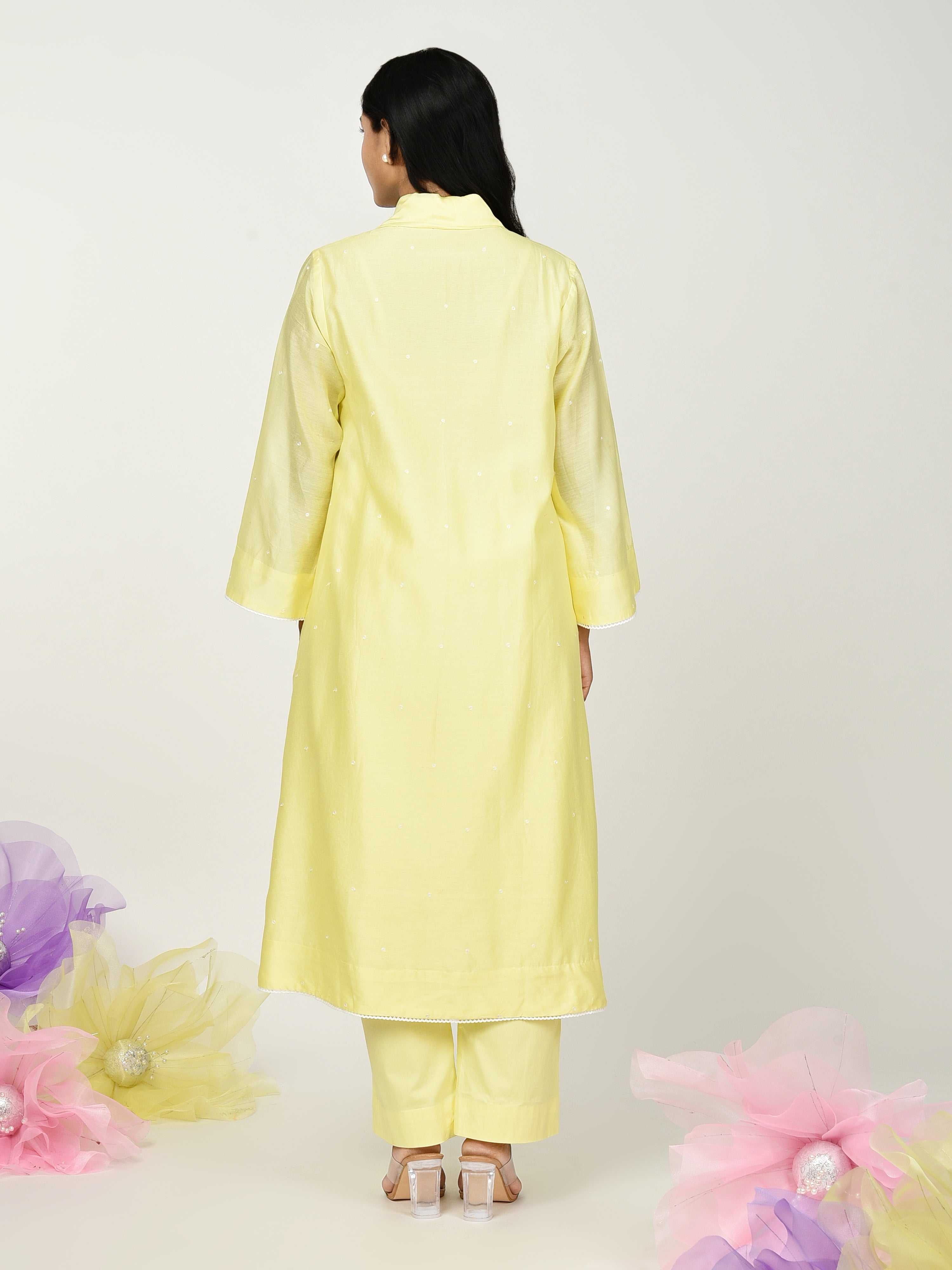 Yellow Jacket Kurta Set