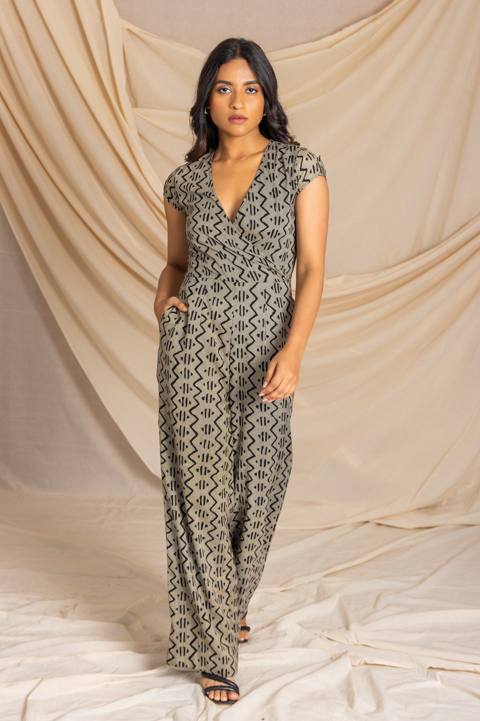 Overlap jumpsuit