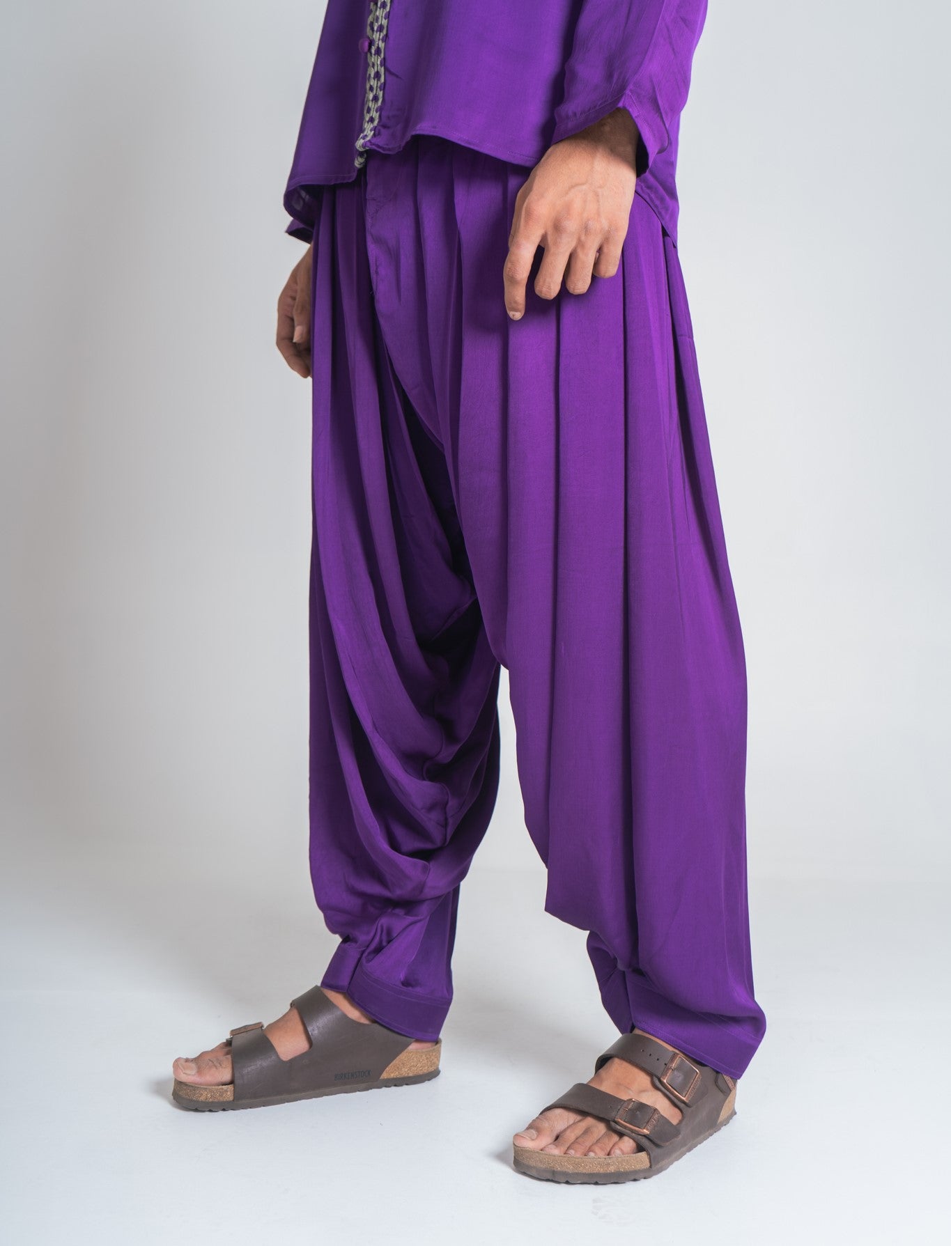 Purple Drapped Dhoti