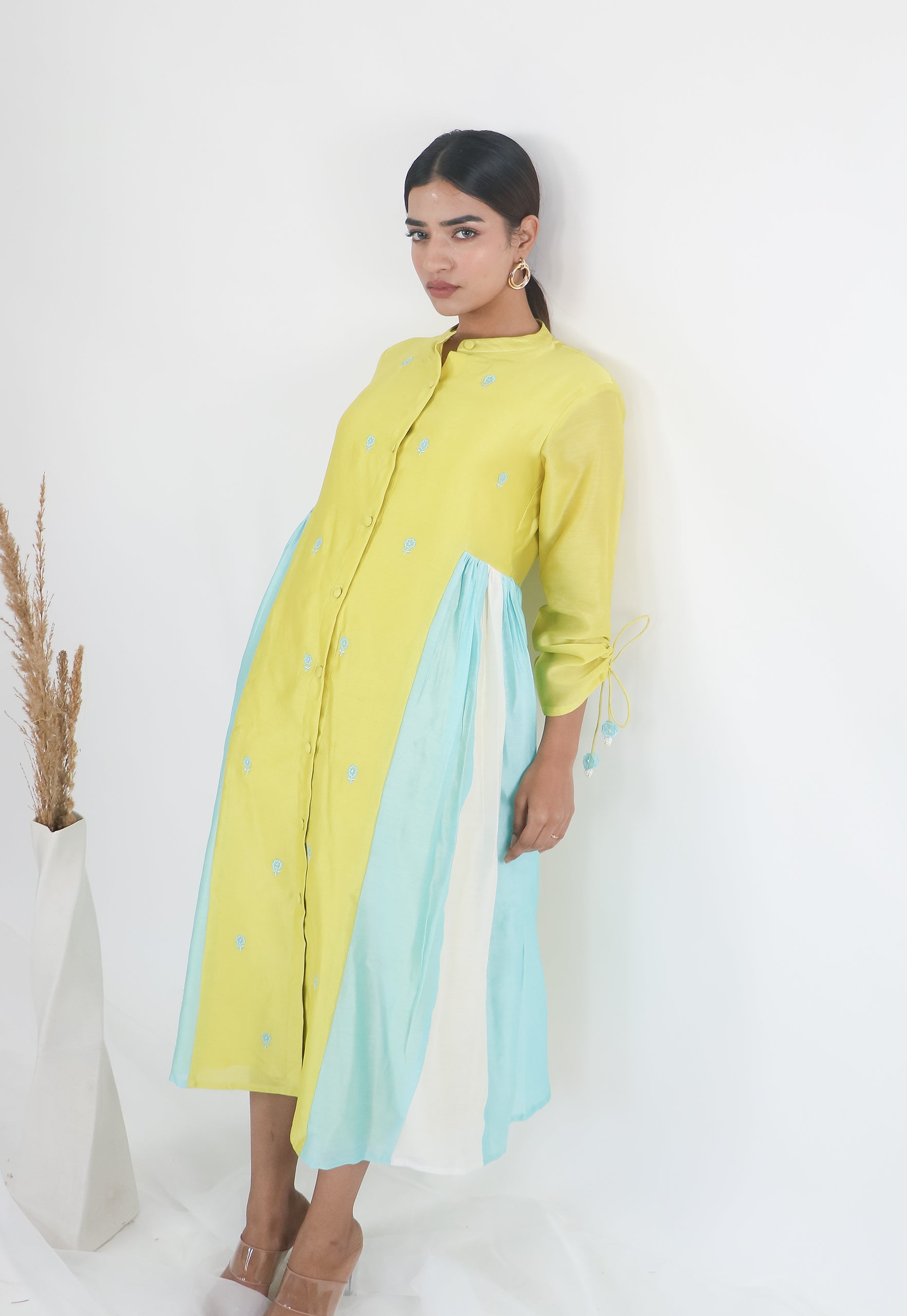 Lime Kulfi Shirt Dress