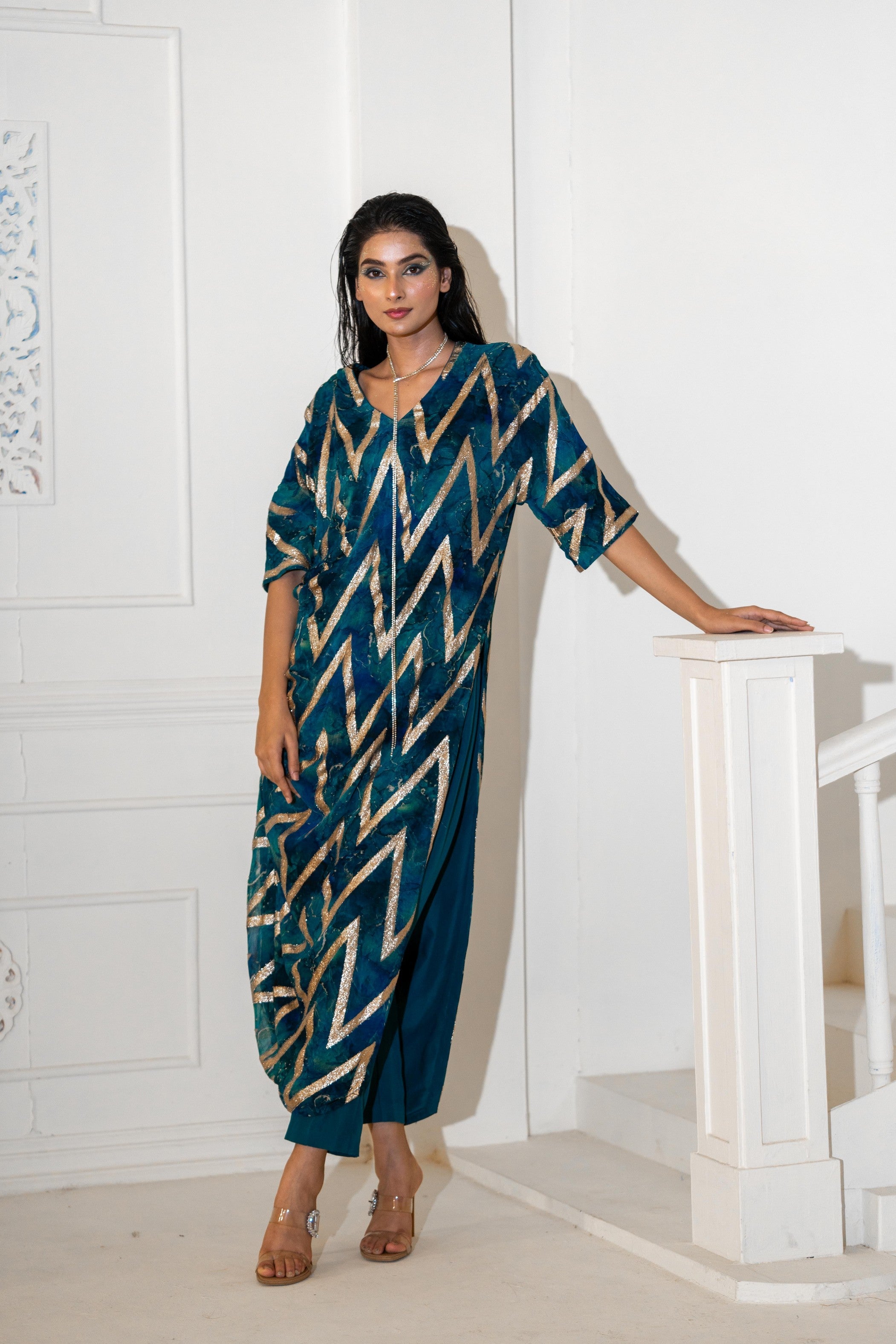Abstract Kurta with Pants