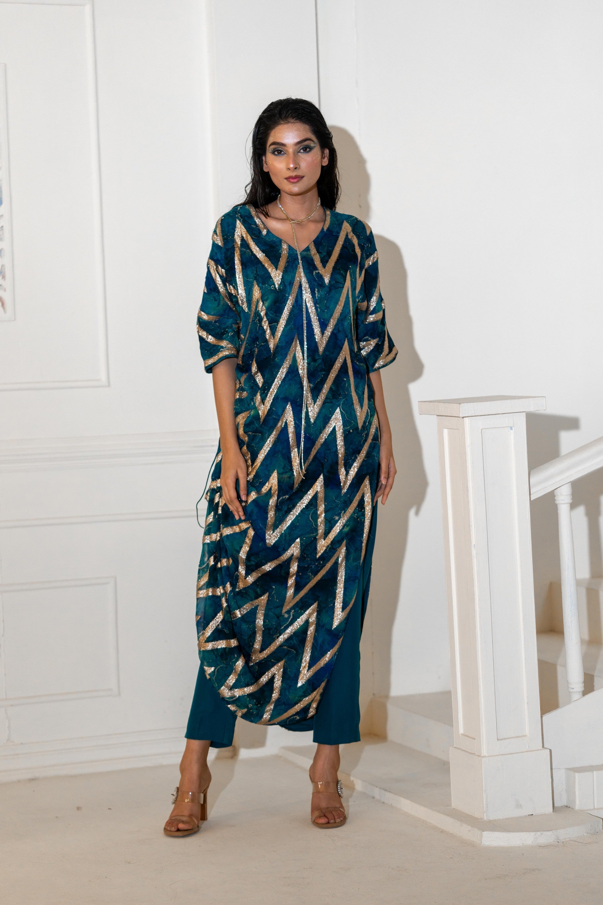Abstract Kurta with Pants