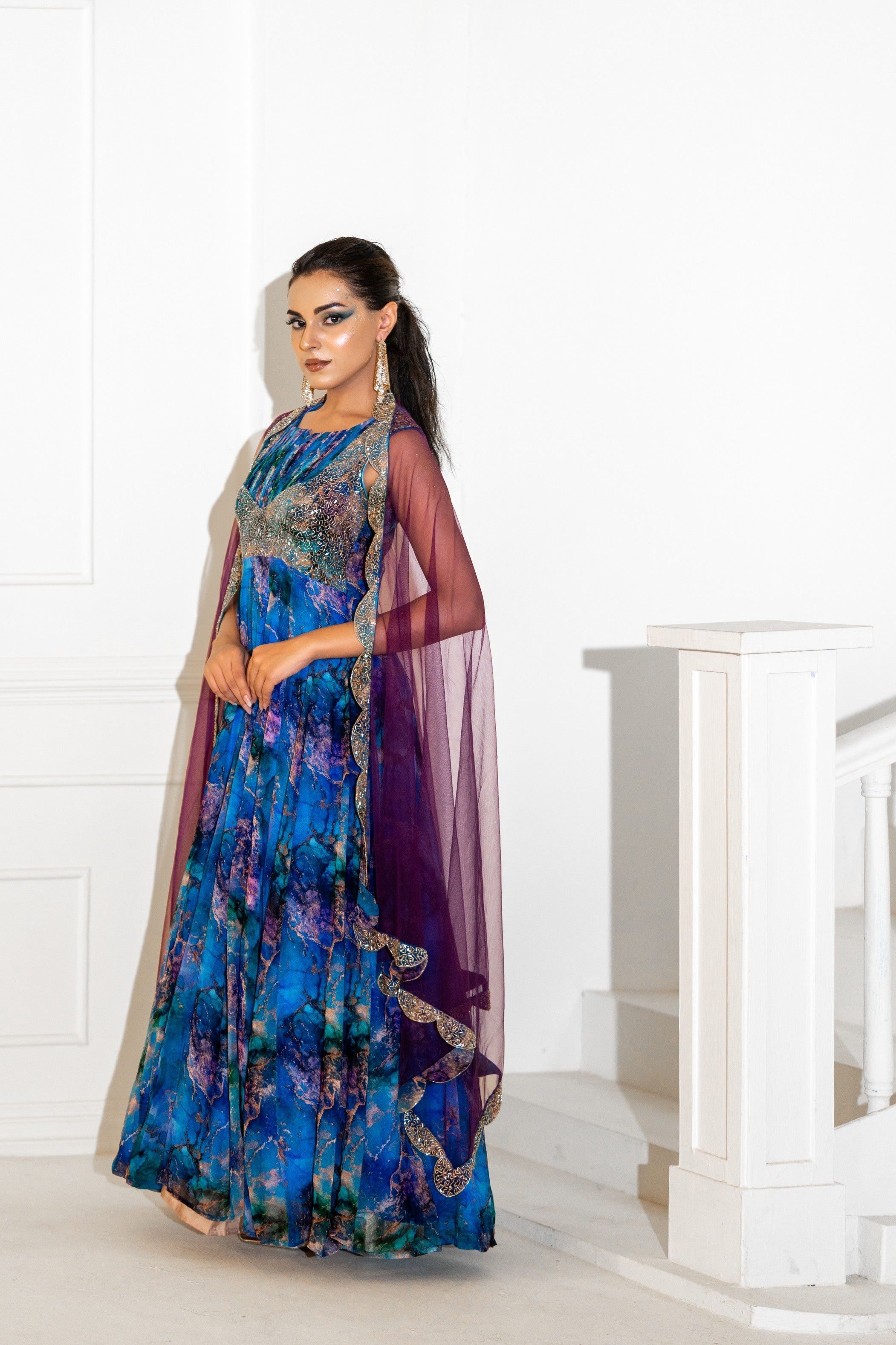 Abstract Anarkali Suit