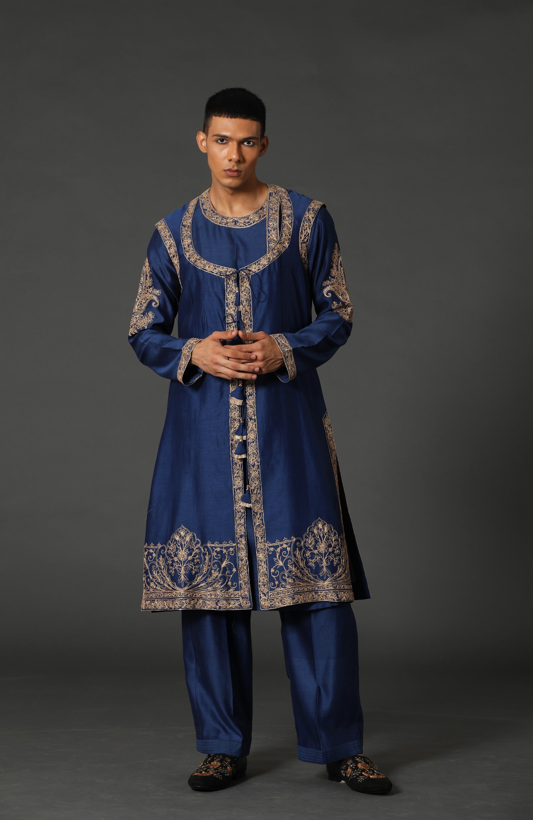 Indigo Kurta Jacket Set