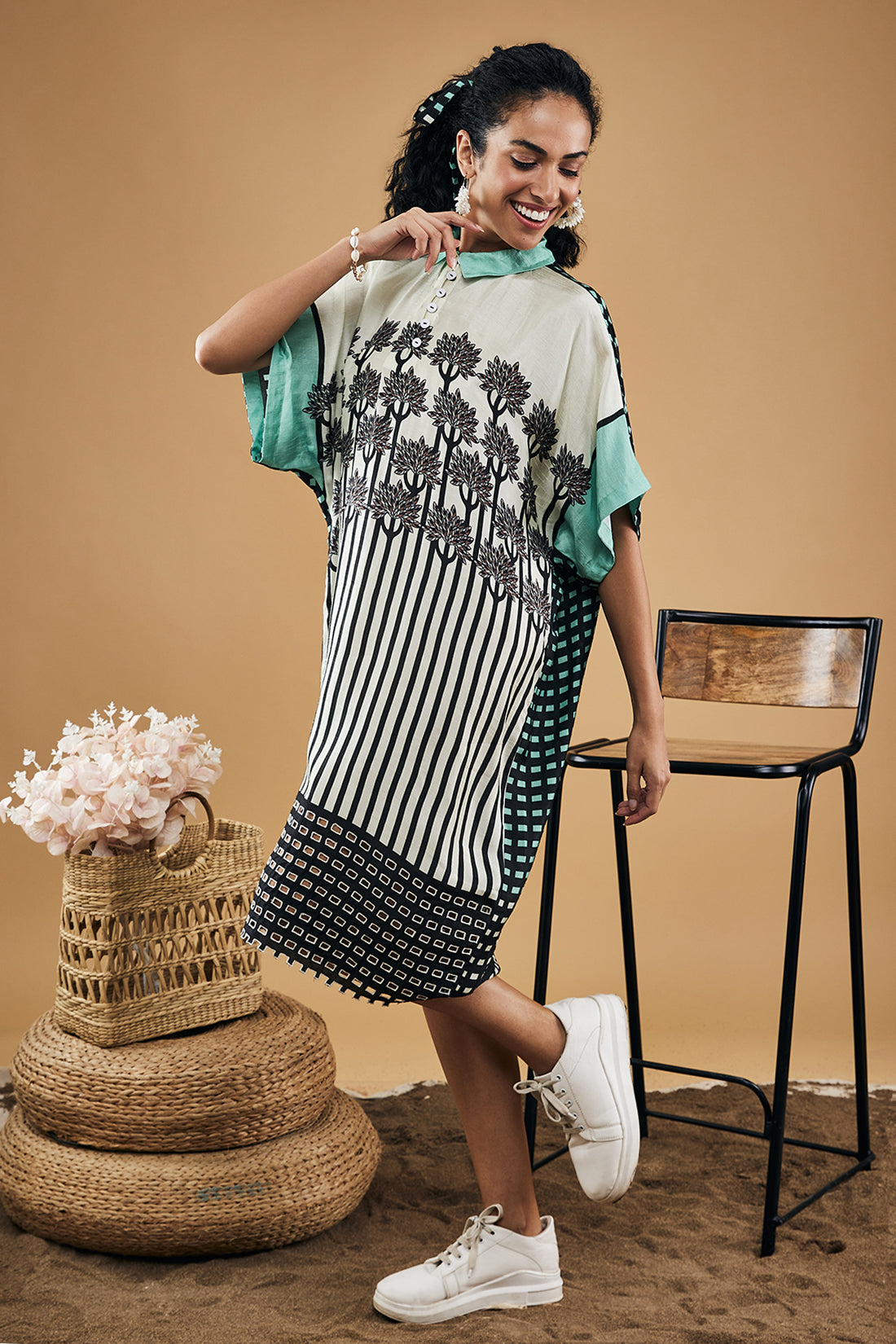 Palm Bay Printed Kimono Dress