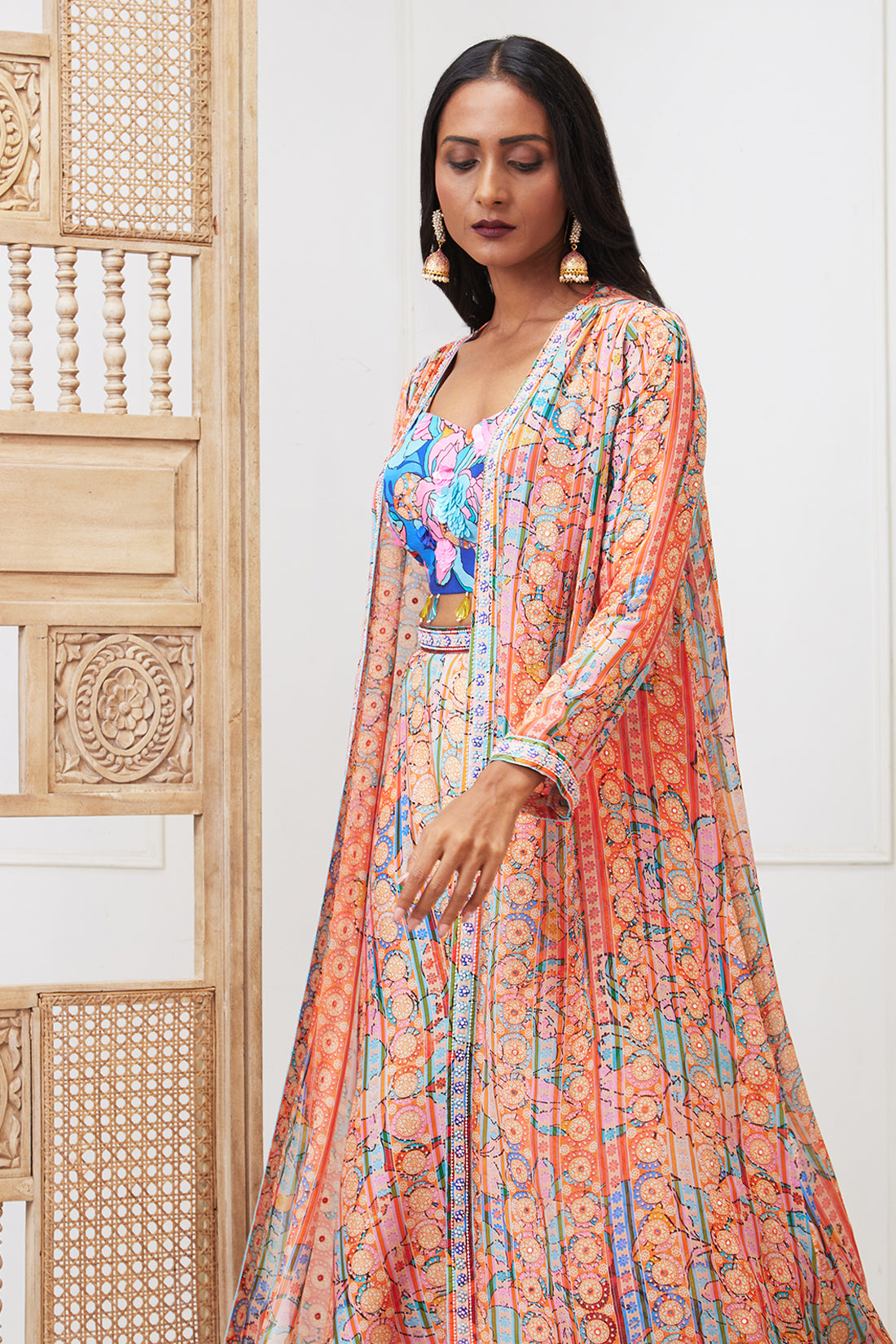 Benazir Embroidered Co-Ord Set With Jacket