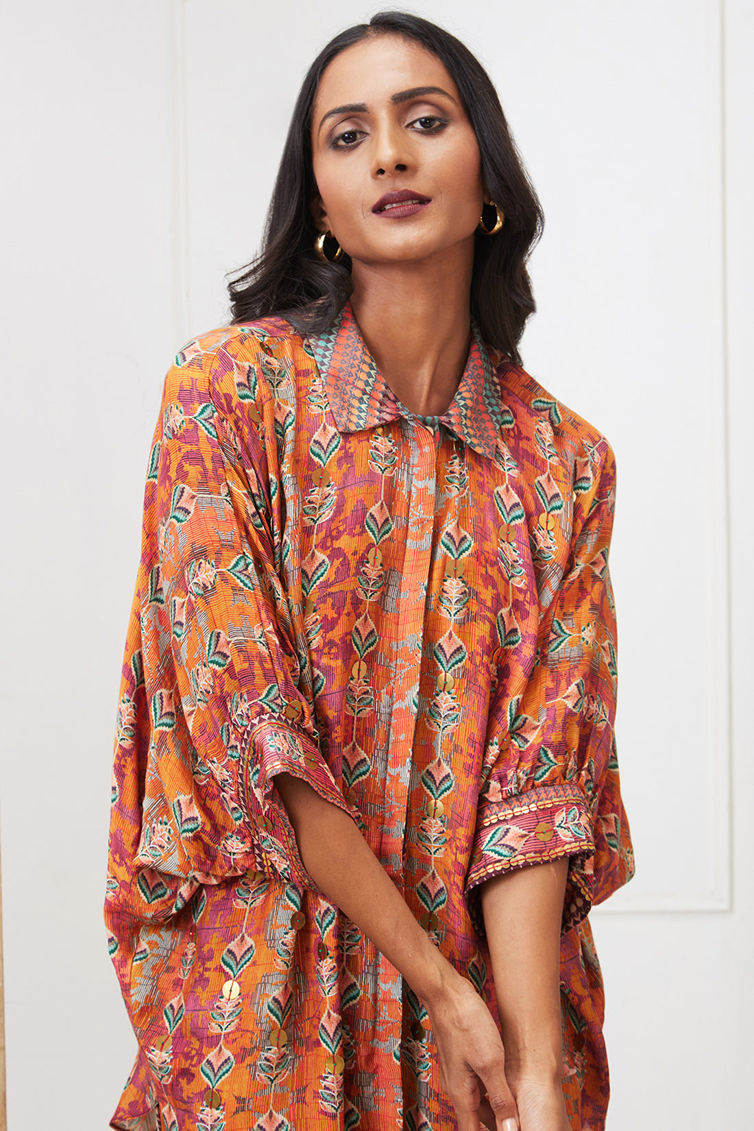 Adah Embroidered Kimono Co-ord set