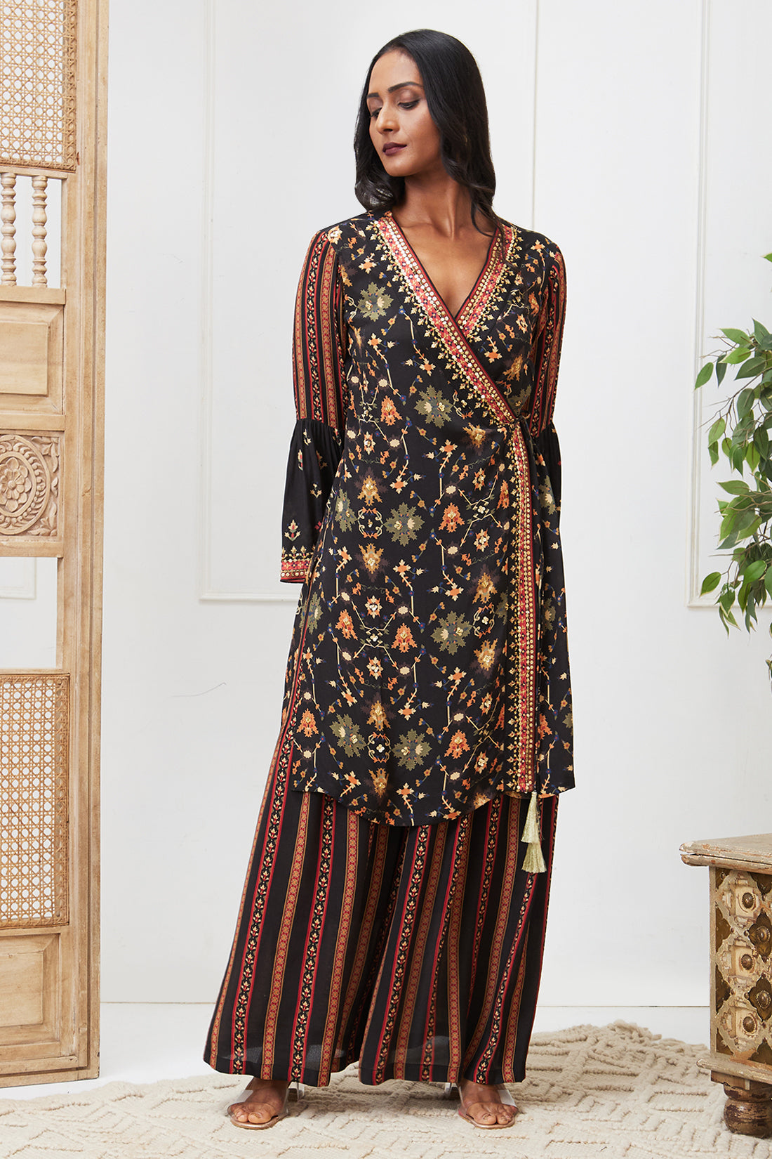 Zahra Printed Angarkha Kurta Set