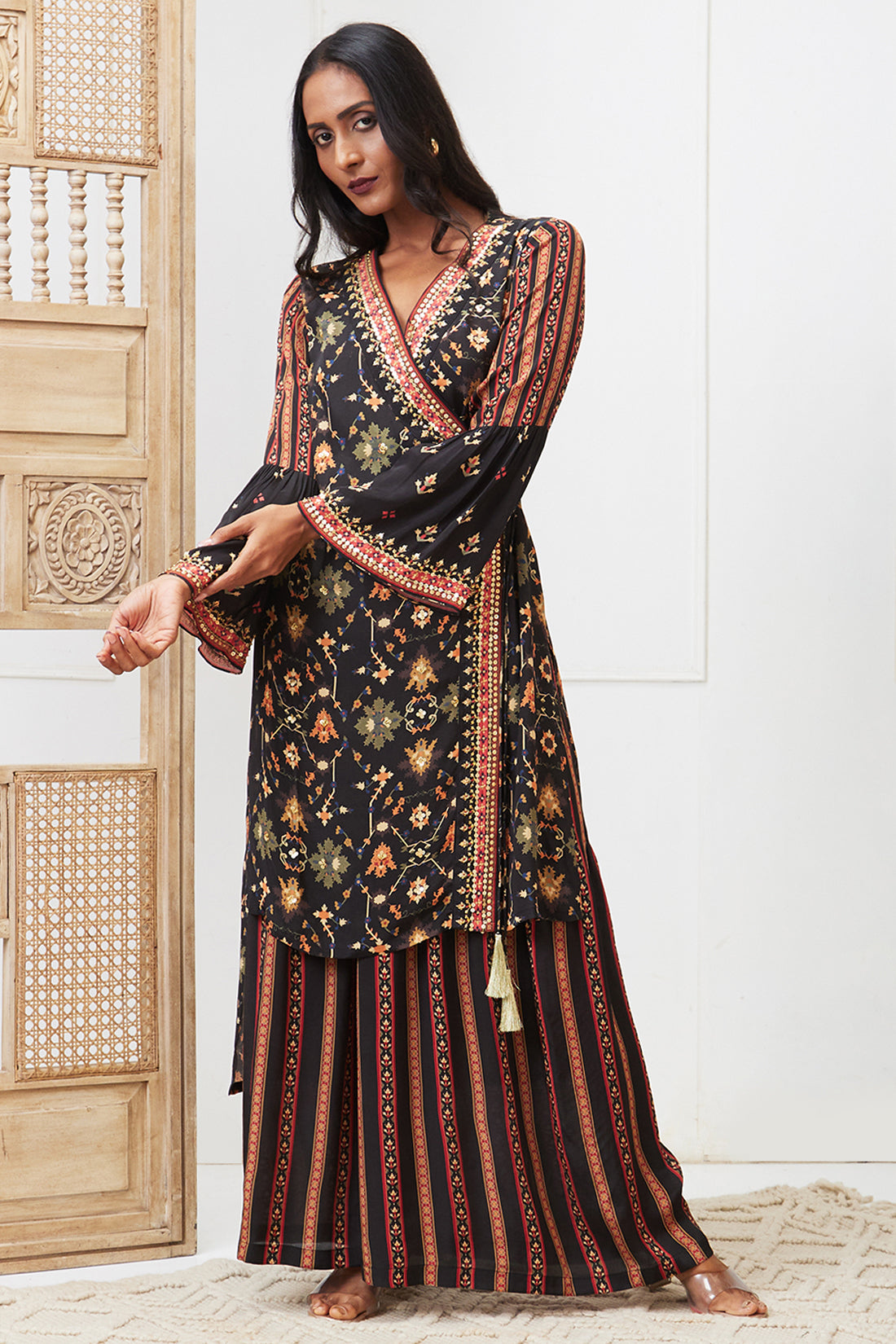 Zahra Printed Angarkha Kurta Set