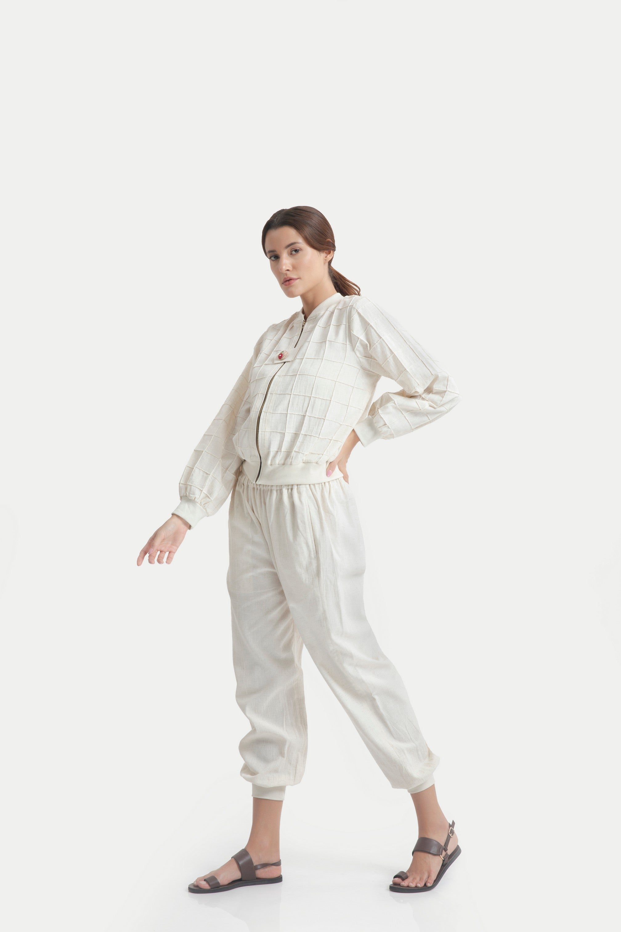 Sophie Zipper Blouse Jogger Co-ord