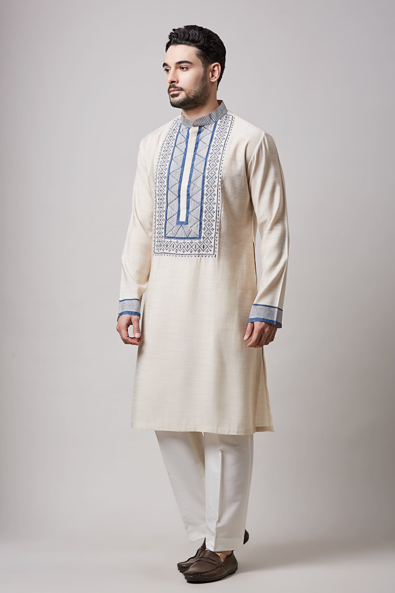 FAWN YOKE PRINT KURTA SET