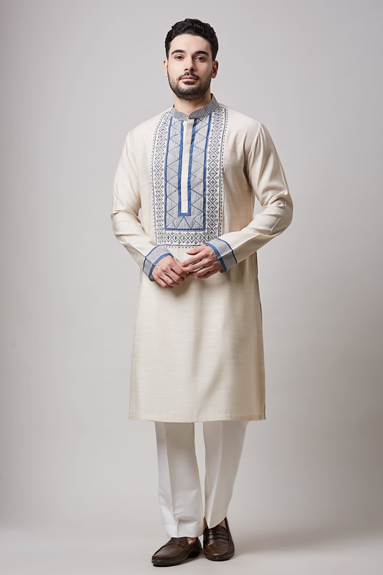 FAWN YOKE PRINT KURTA SET