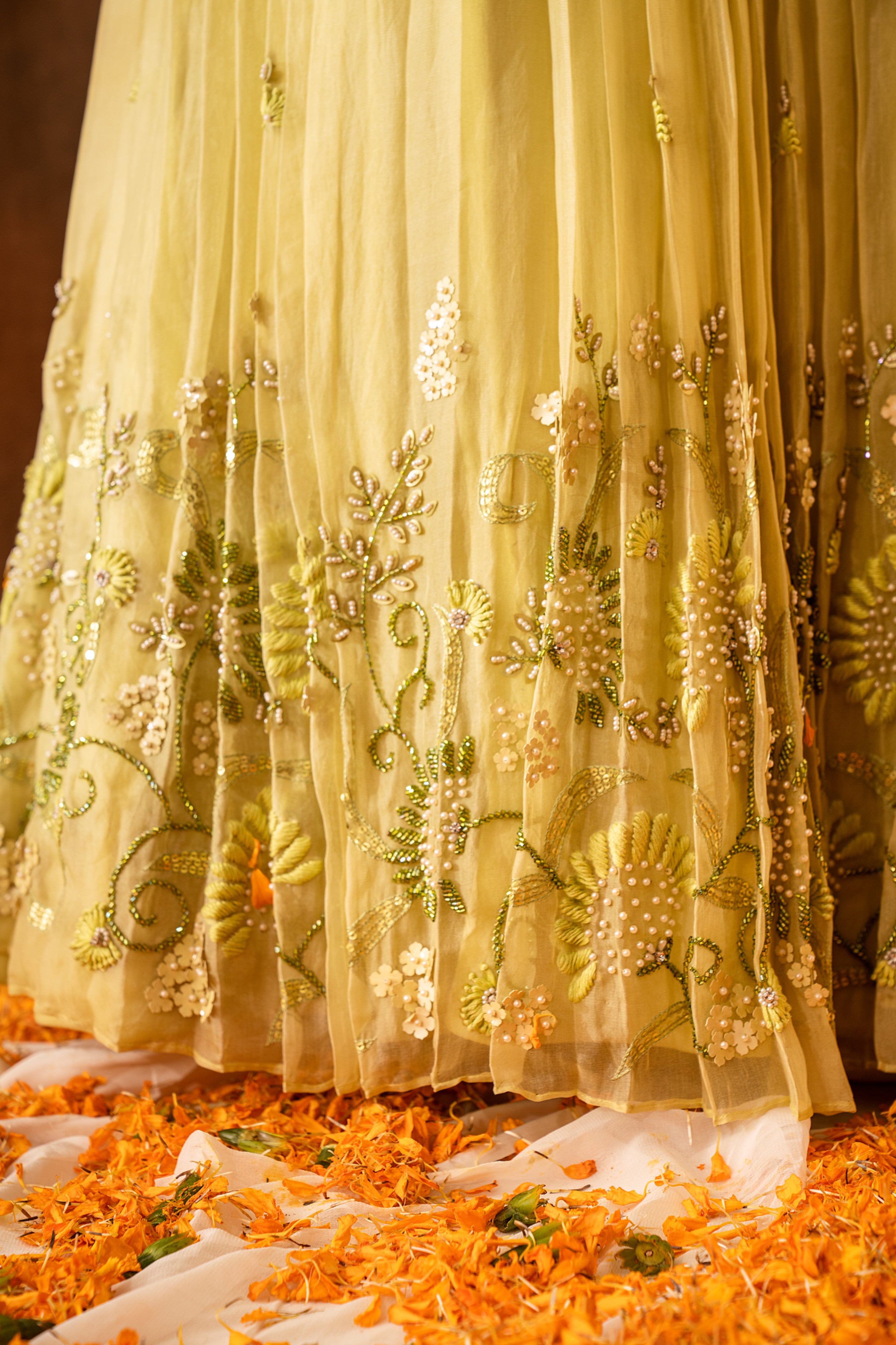 Pistachio green lehenga