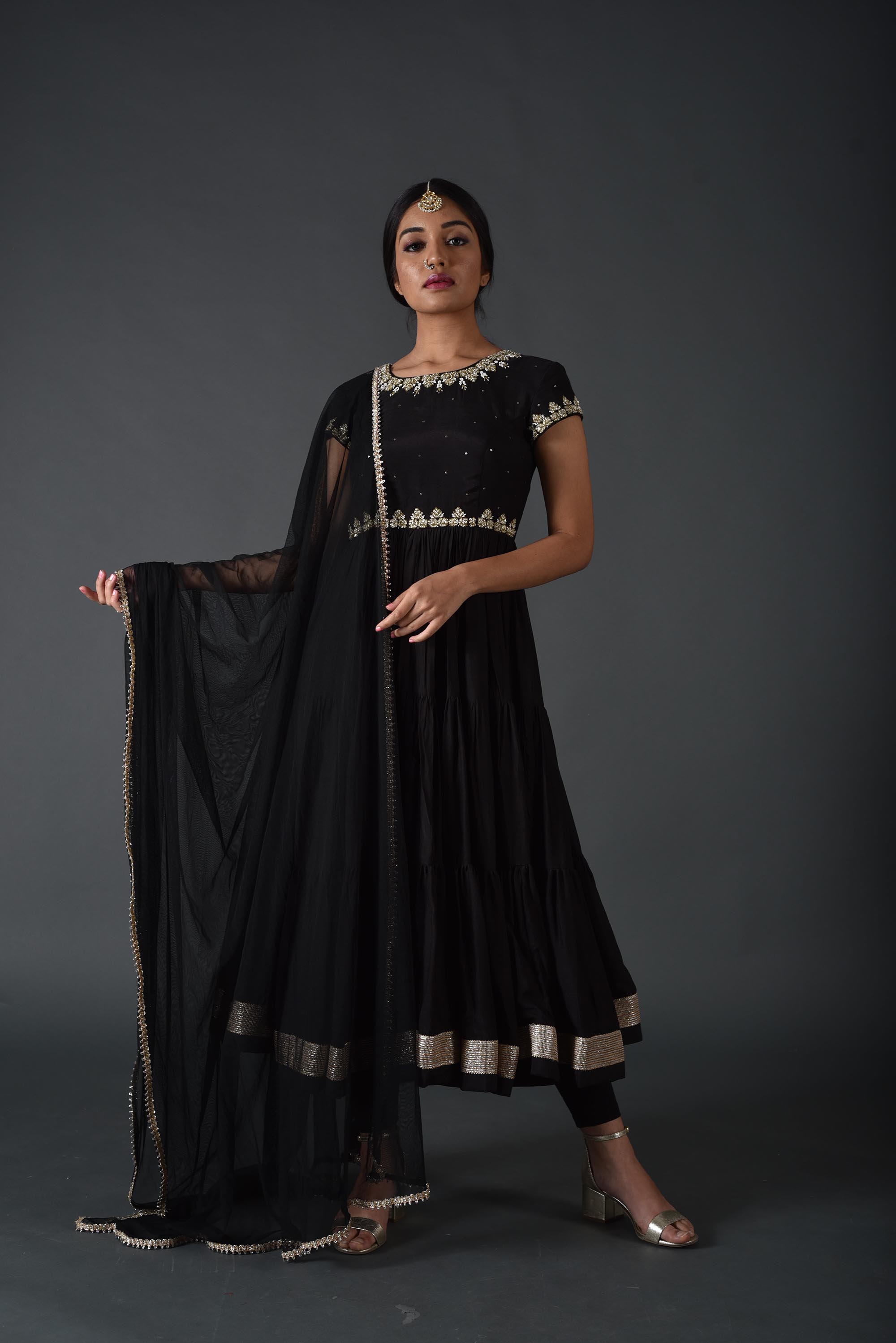 black anarkali