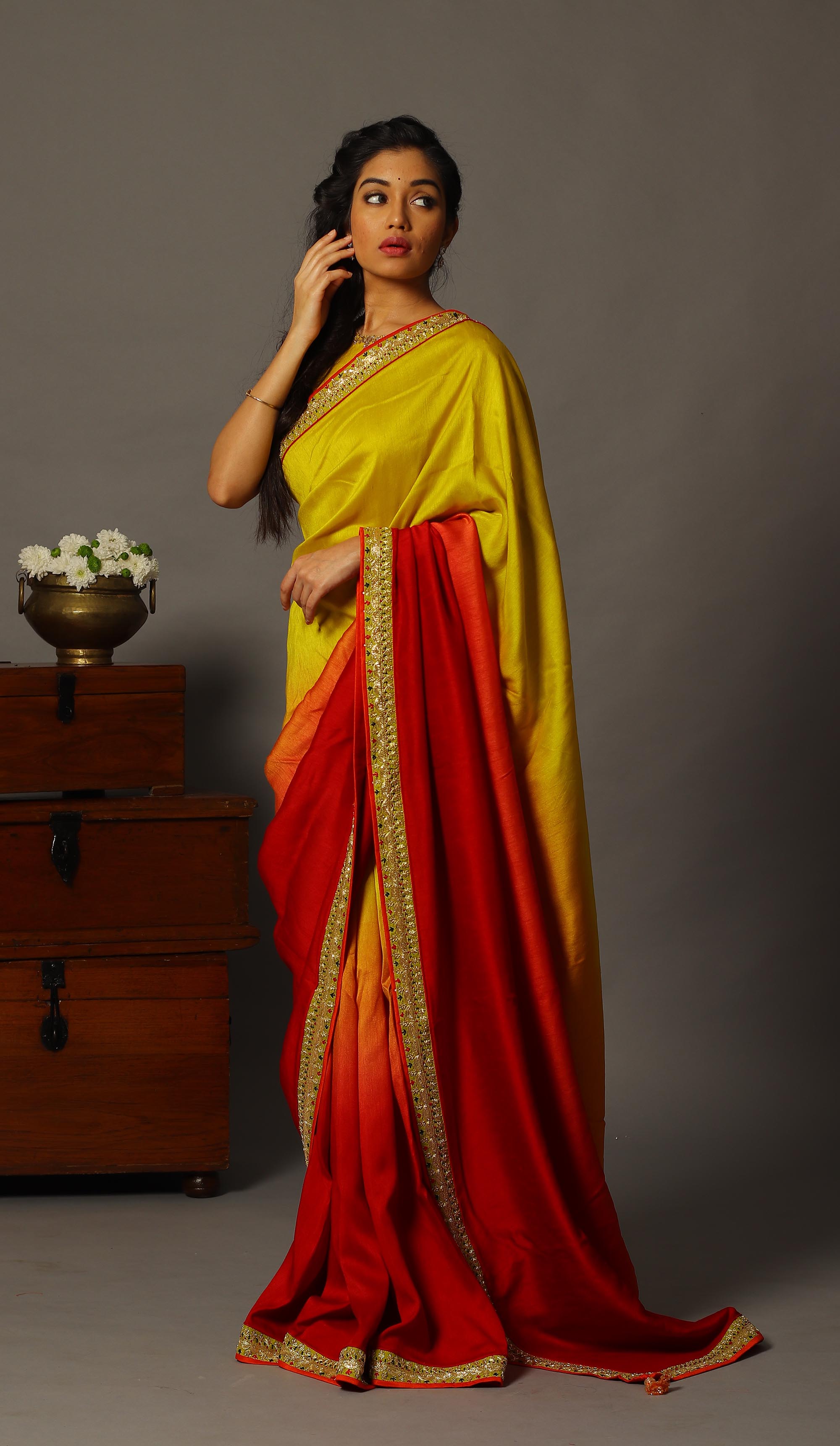 silk saree and blouse