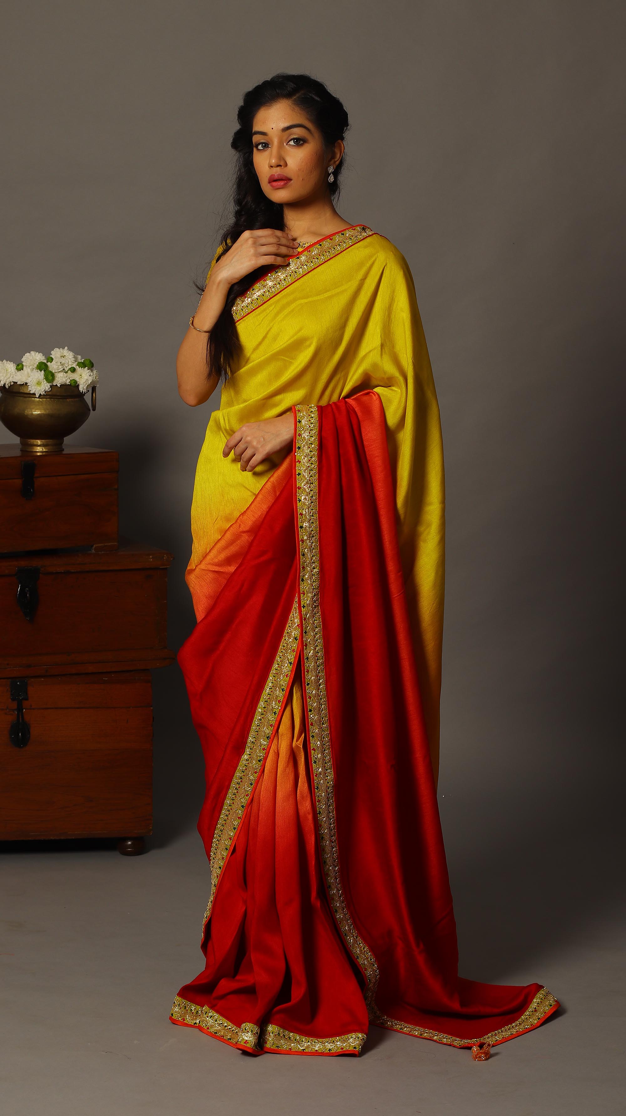 silk saree and blouse