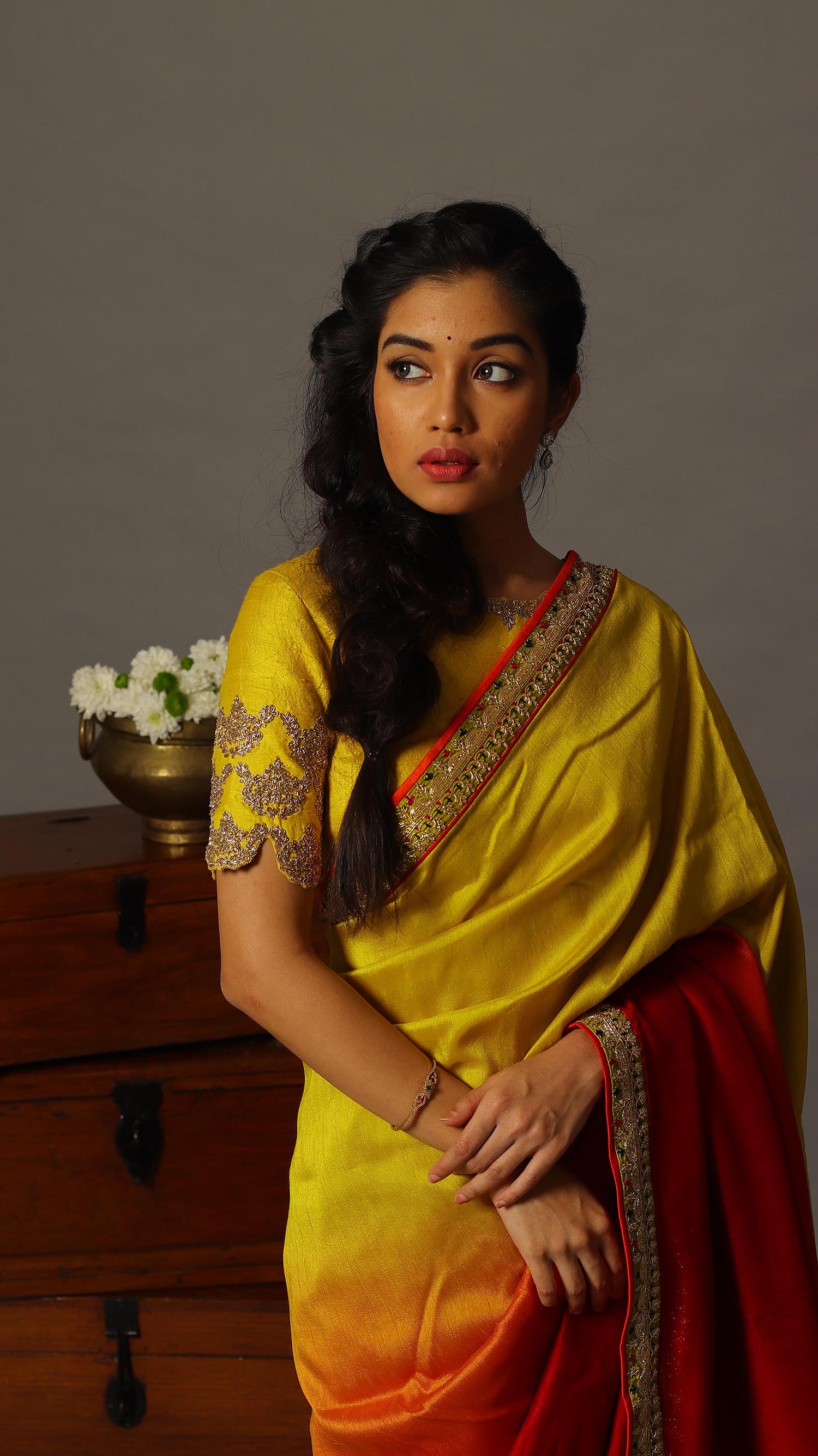 silk saree and blouse