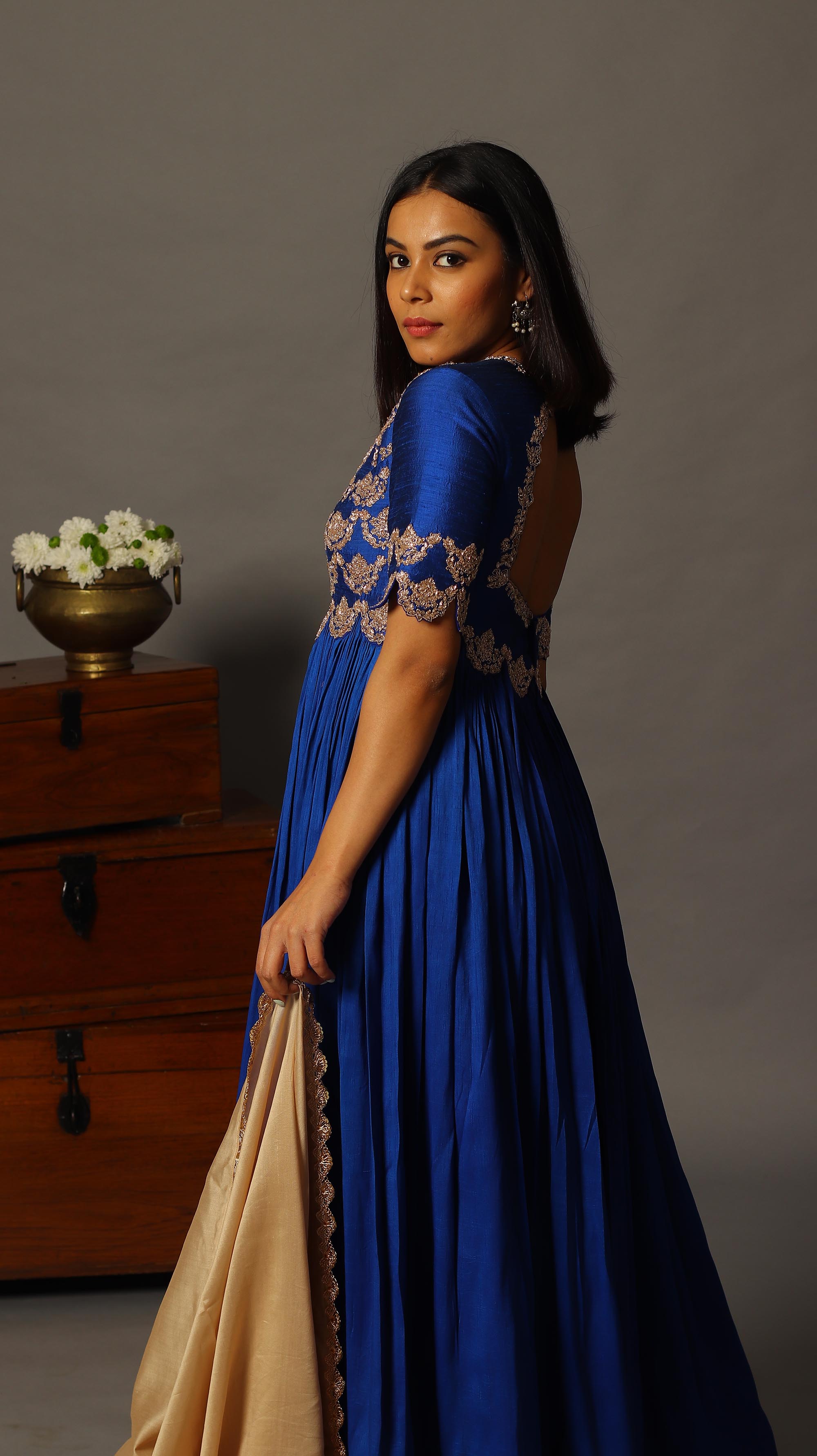 silk anarkali