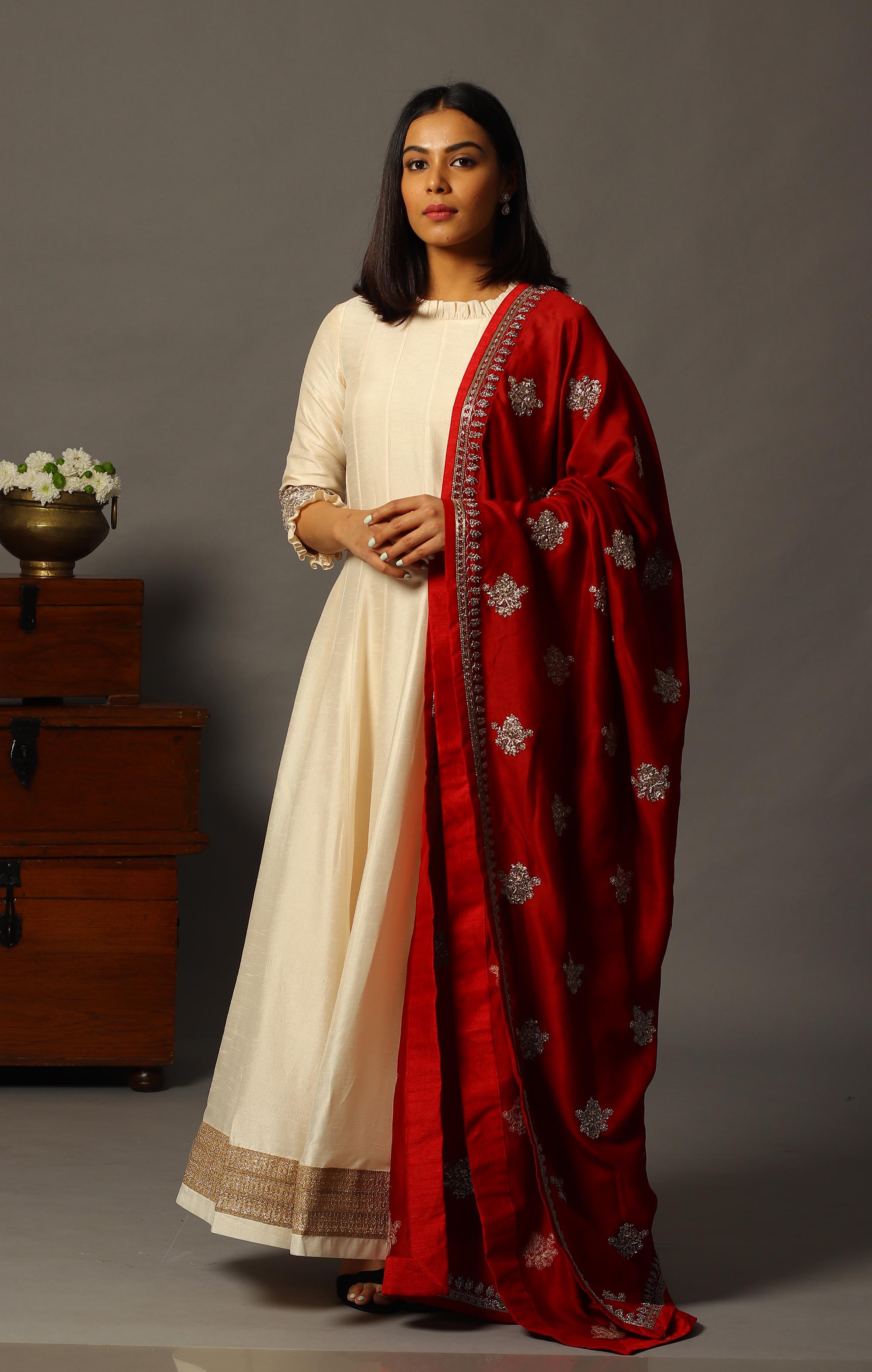 silk anarkali suit