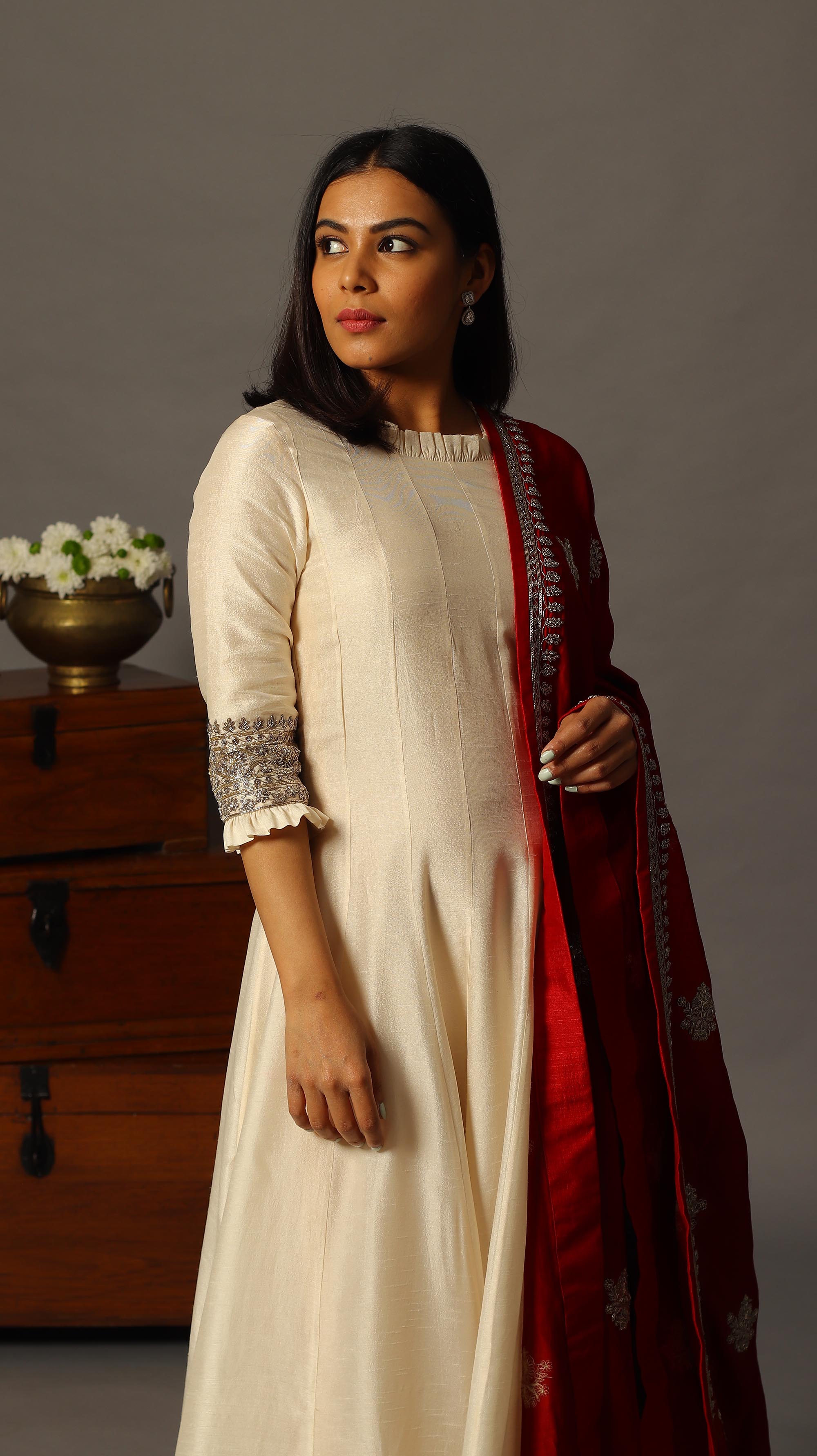 silk anarkali suit