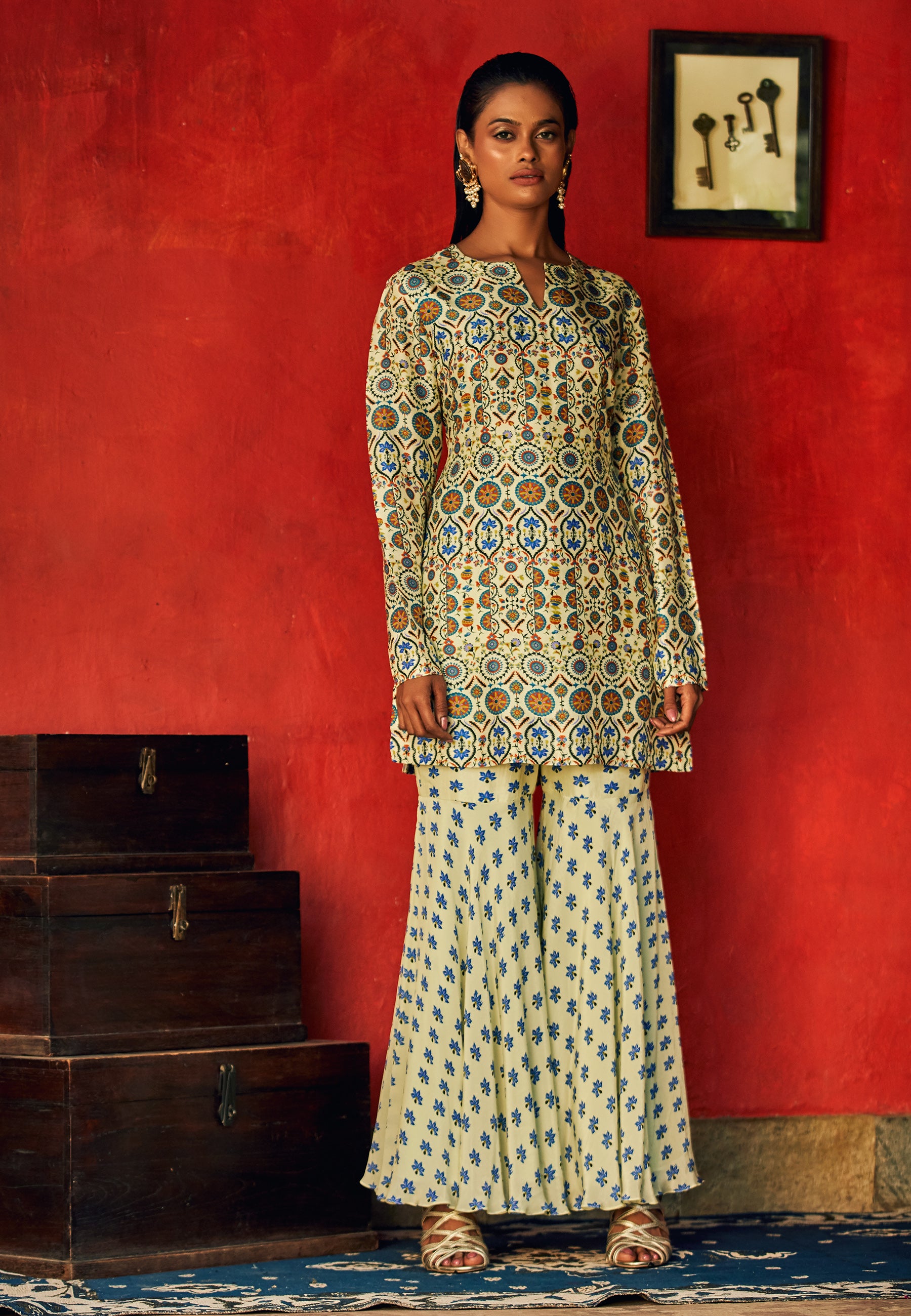 sharara pants with kurta