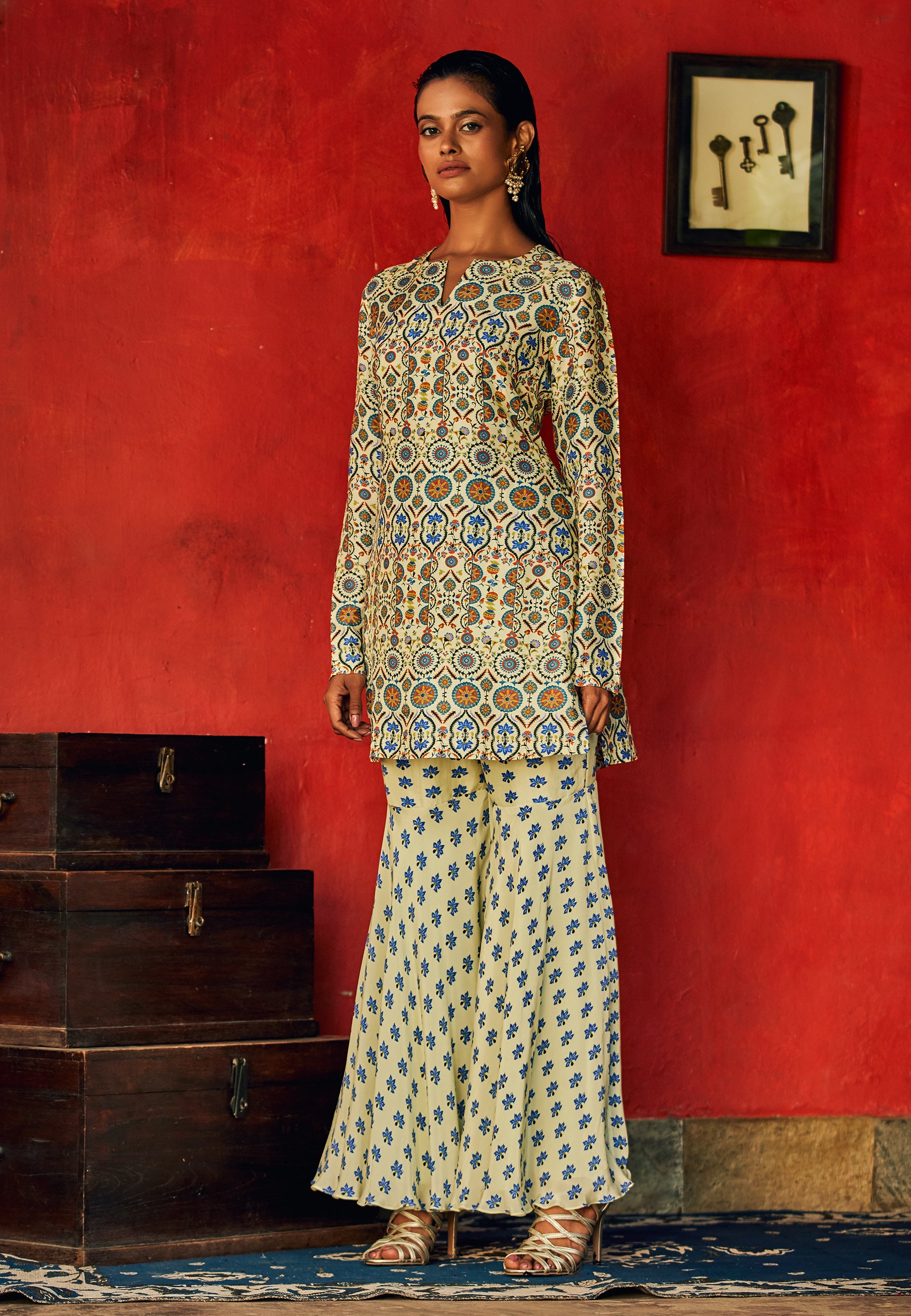 sharara pants with kurta