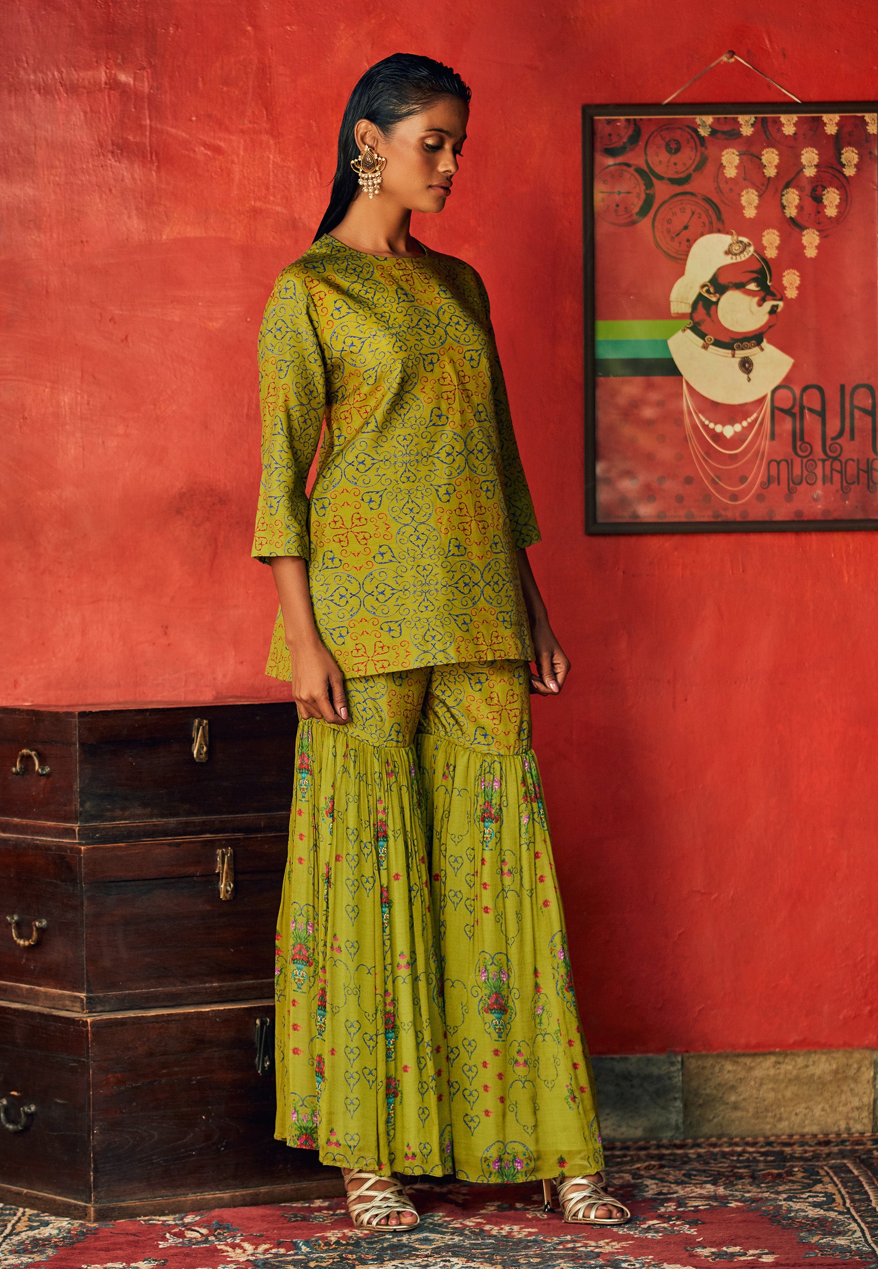 sharara pants with kurta