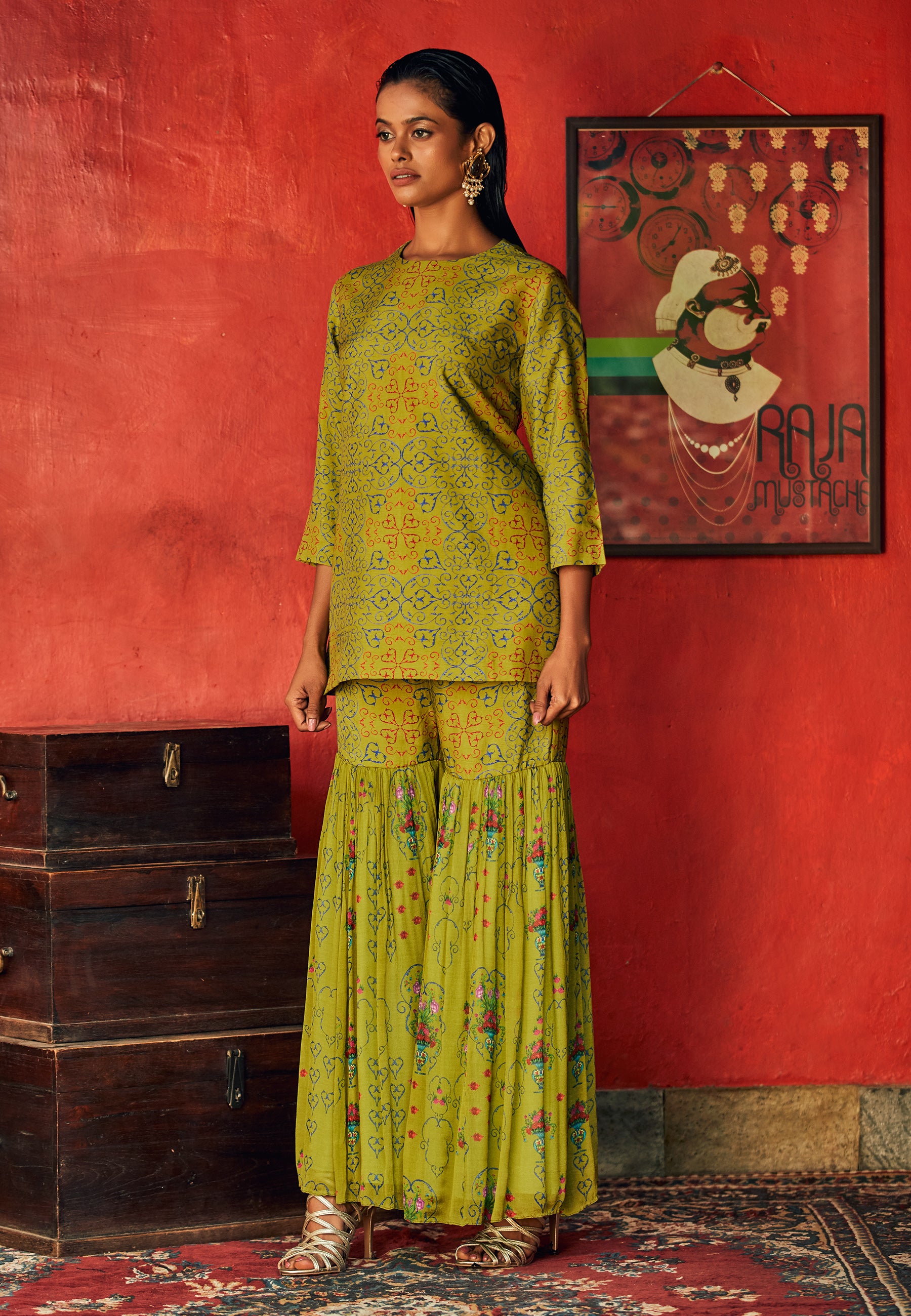 sharara pants with kurta