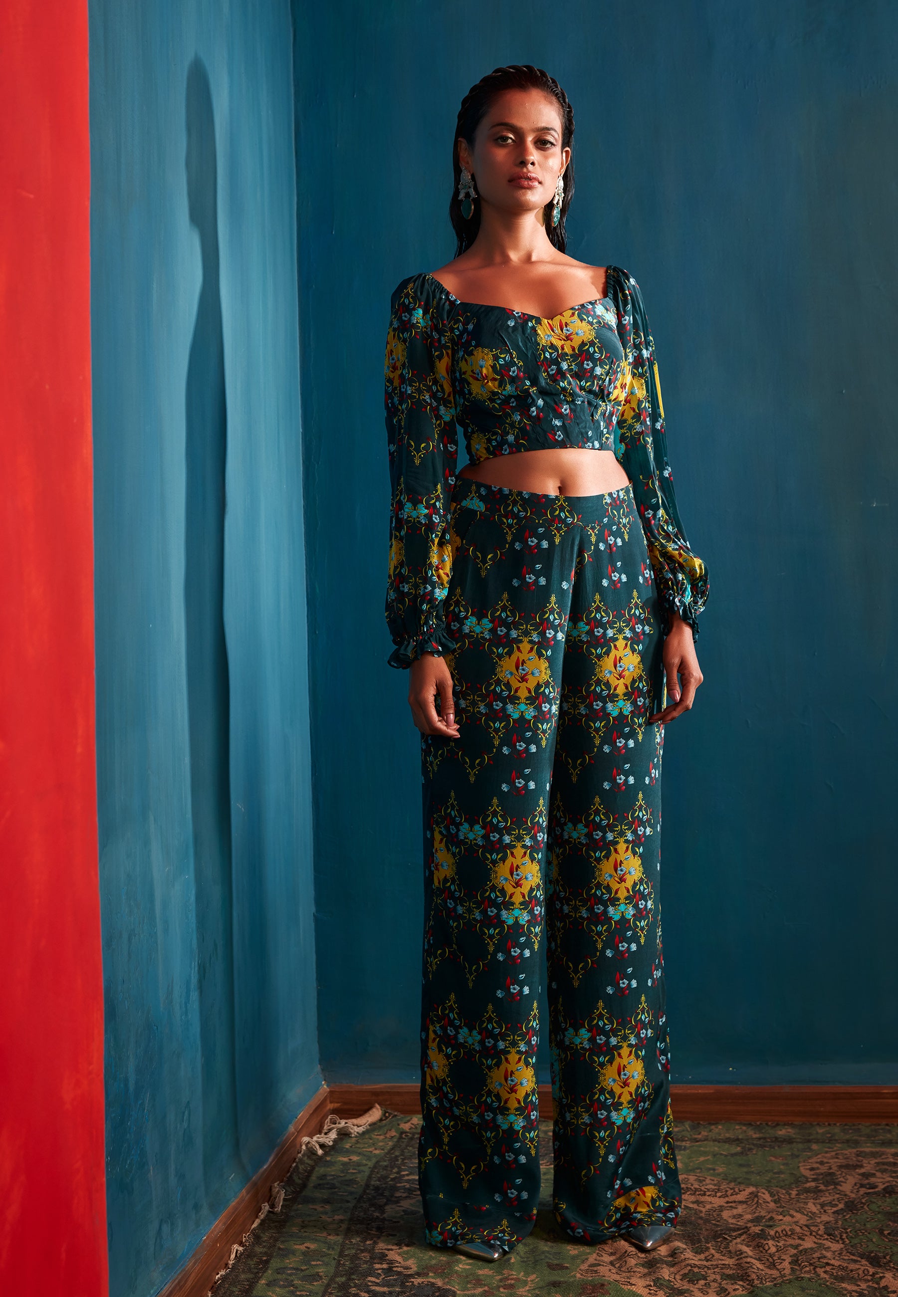 top and sharara pants