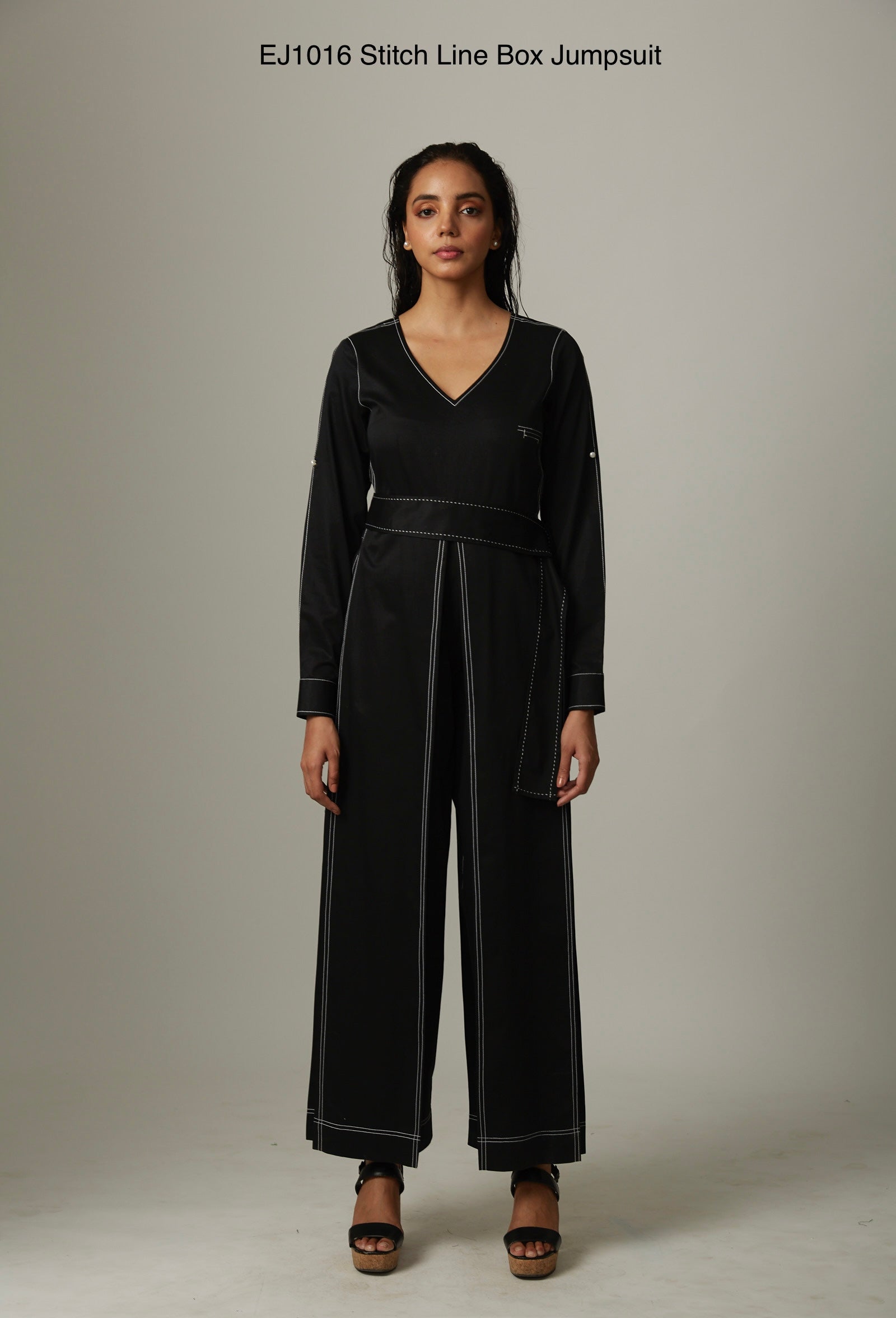 Stitch Line Box Jumpsuit