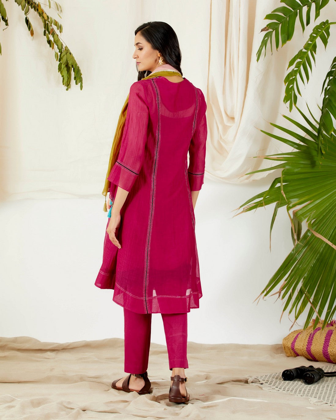 Chanderi suit with Pant