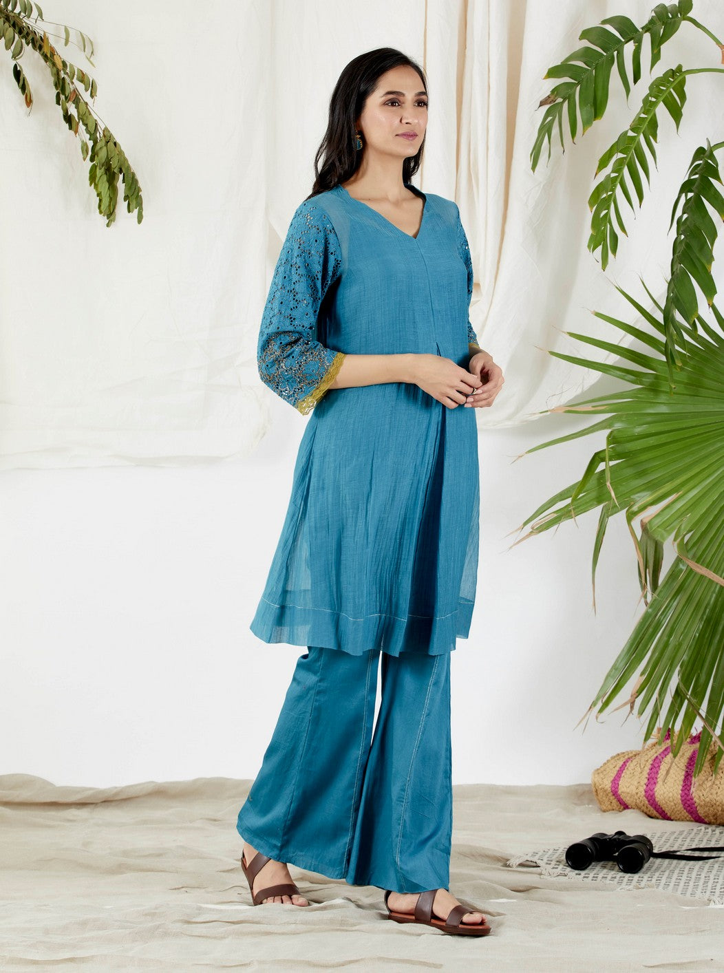 Tunic is paired with elasticated pants